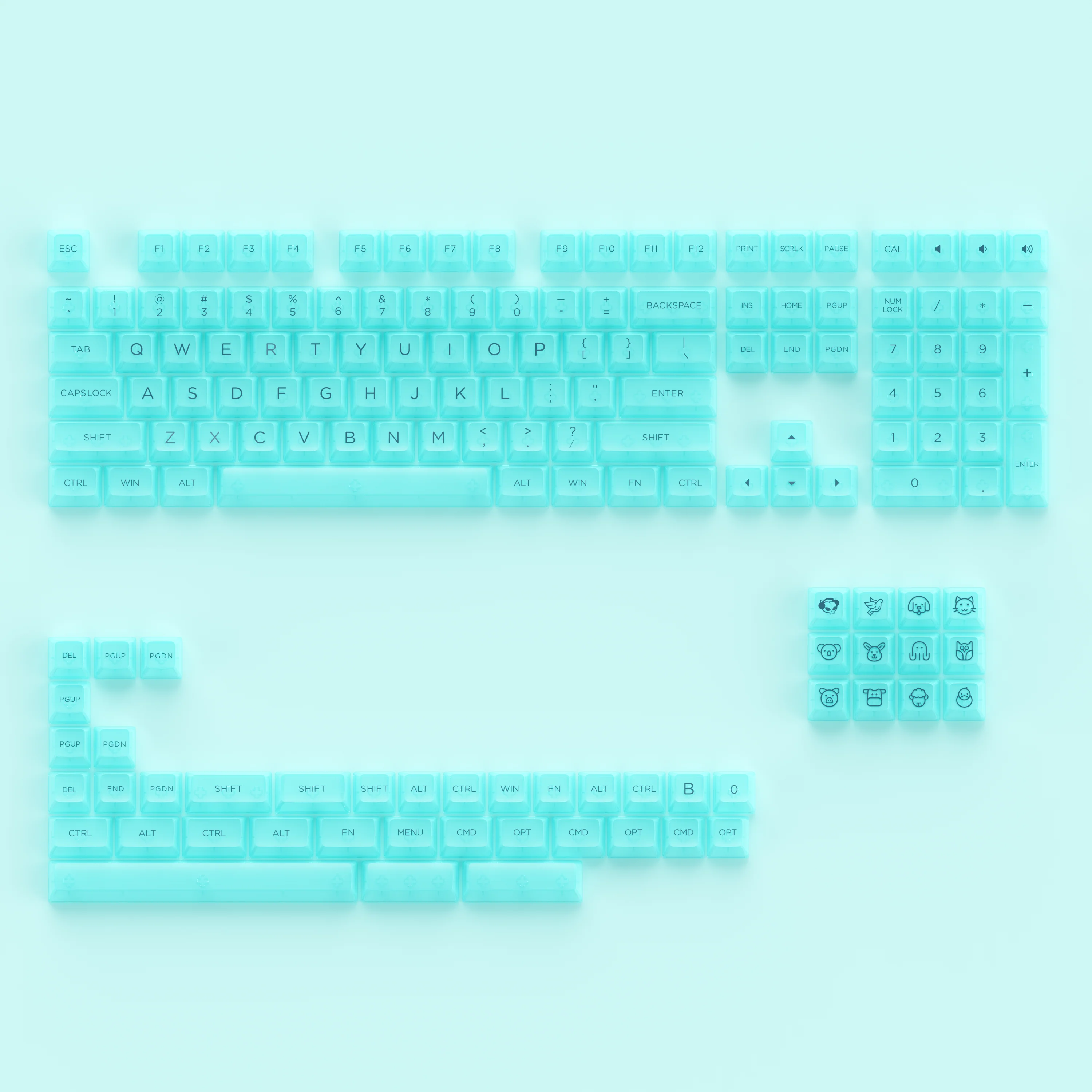 ASA Clear Keycap Set (155-Key) - Image 10