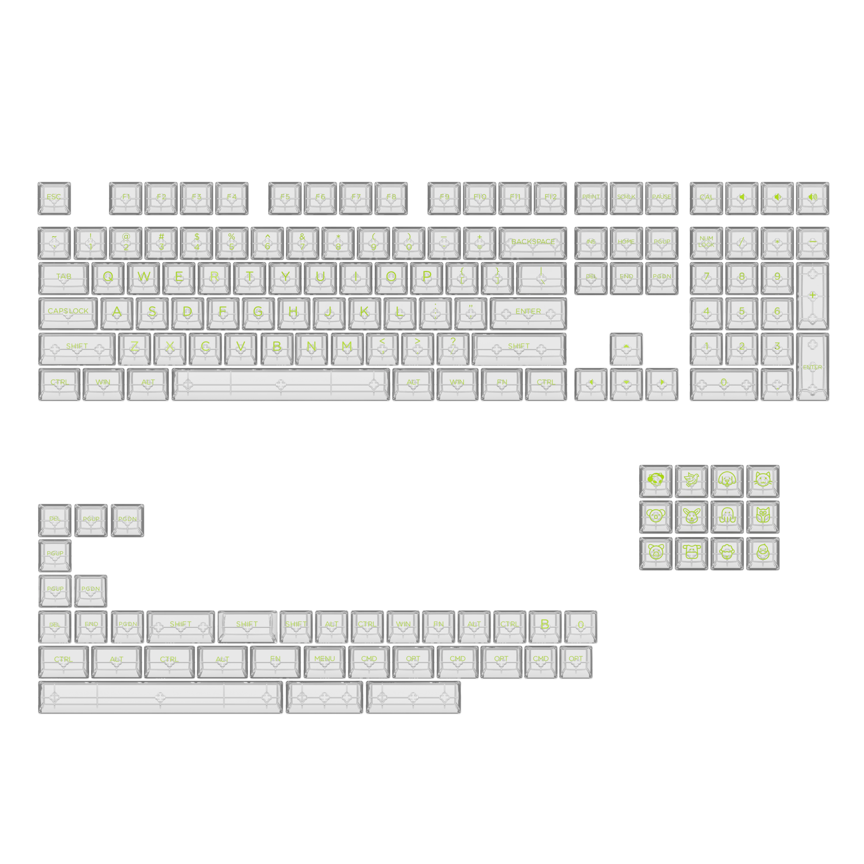 ASA Clear Keycap Set (155-Key) - Image 11