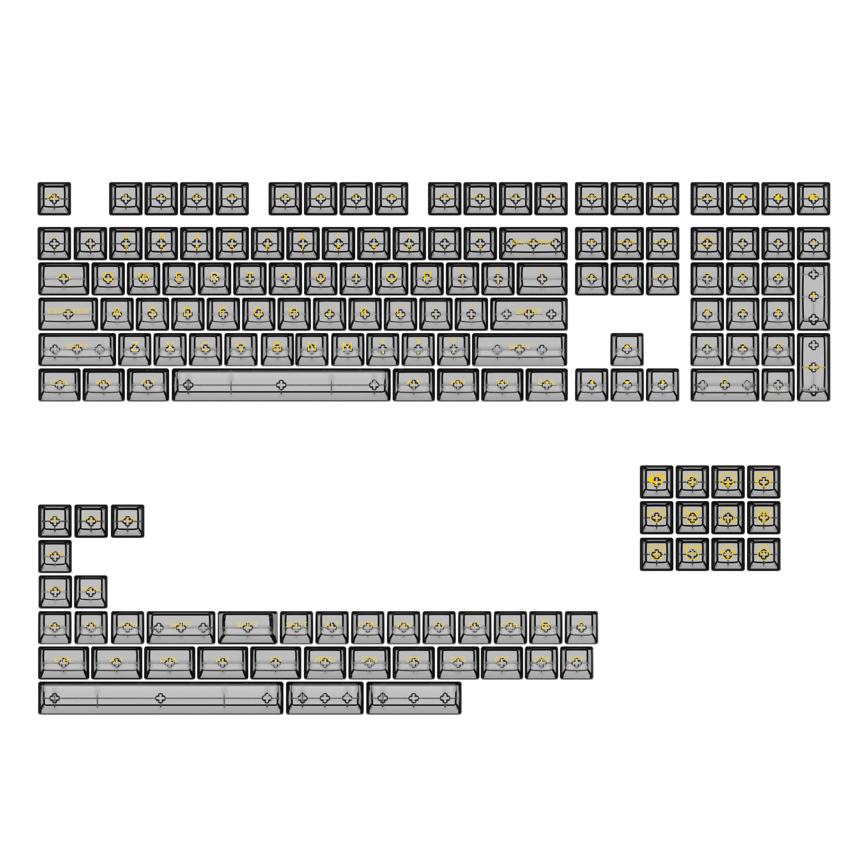 ASA Clear Keycap Set (155-Key) - Image 14