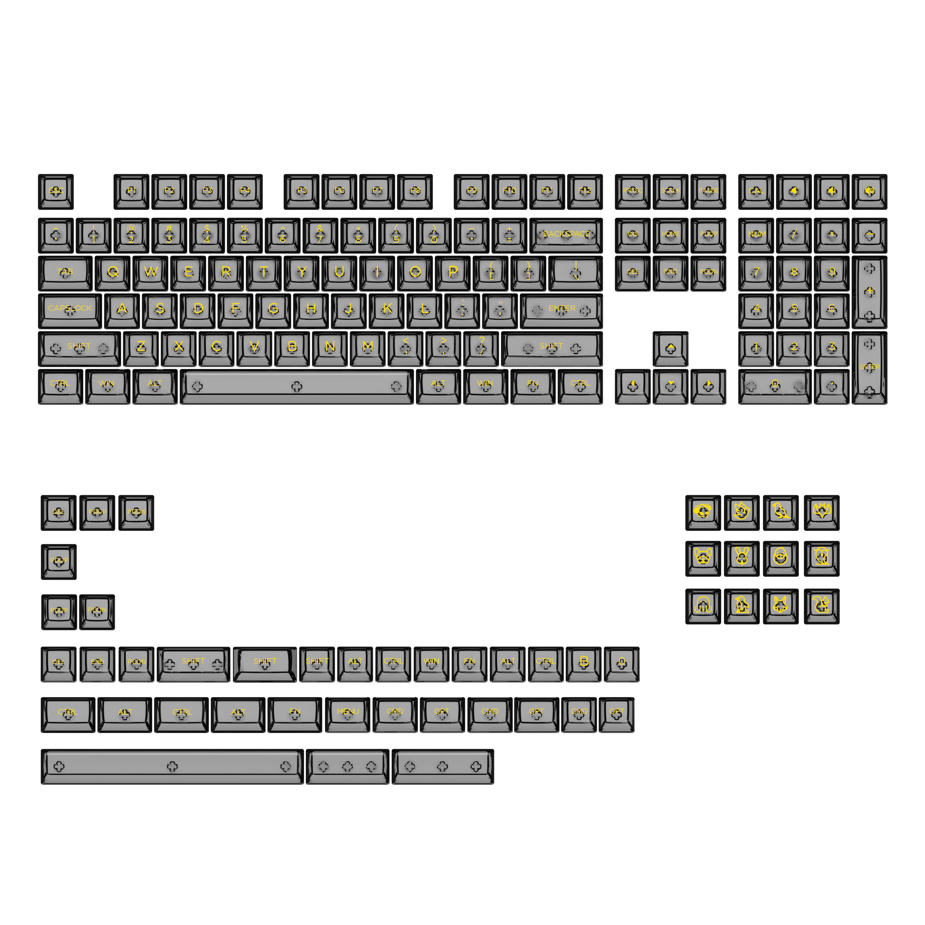 ASA Clear Keycap Set (155-Key) - Image 3