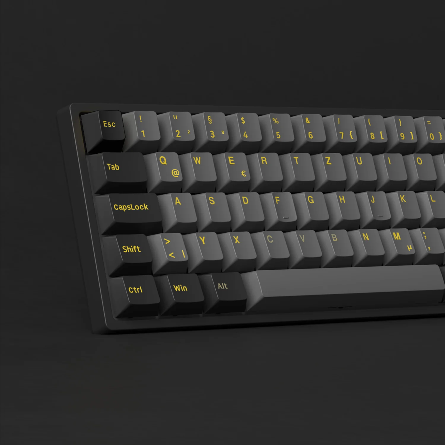 Black & Gold ISO Nordic Keycap Set (76-key) - Image 9