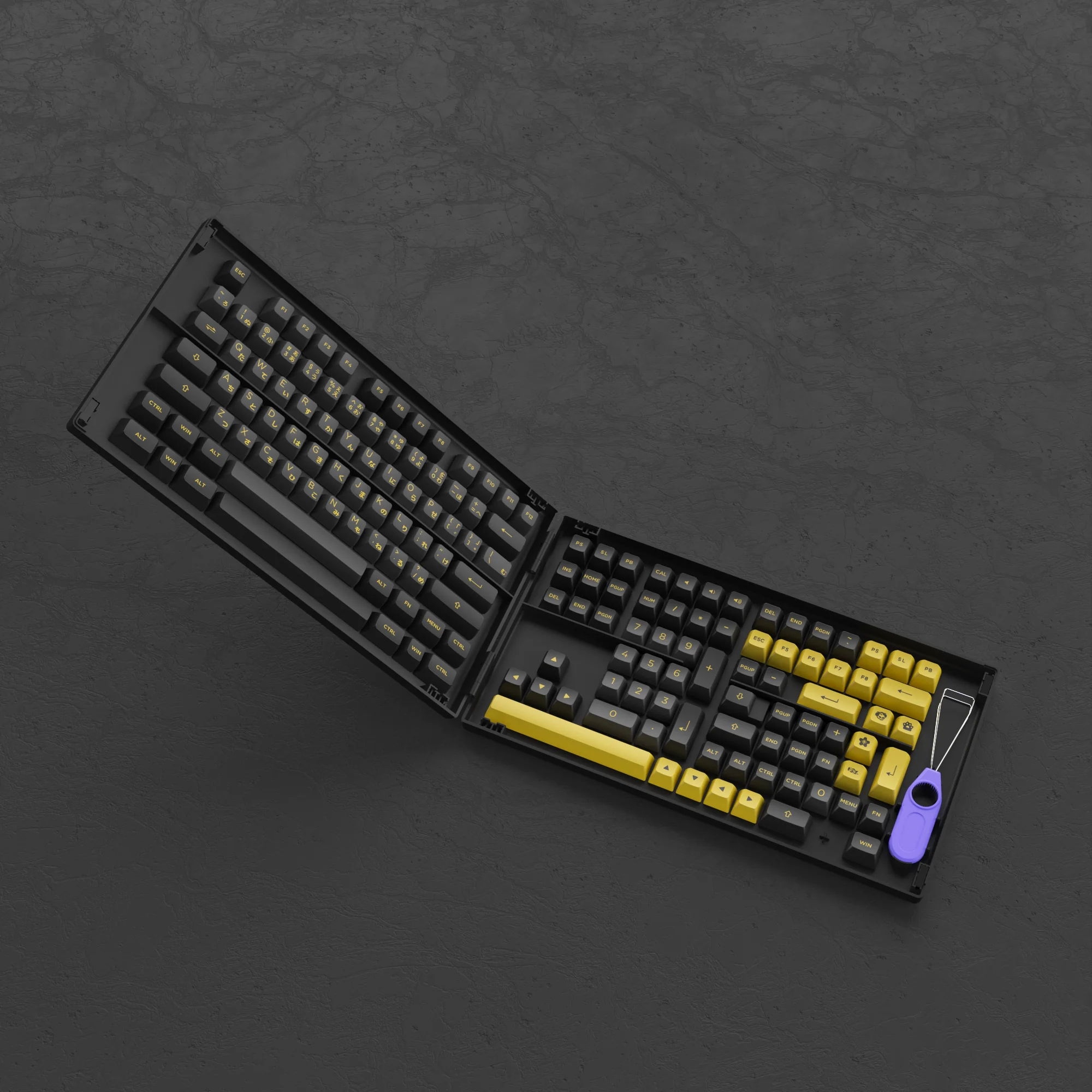 Black & Gold Keycap-Set Hiragana Version(158-Key) - Image 5