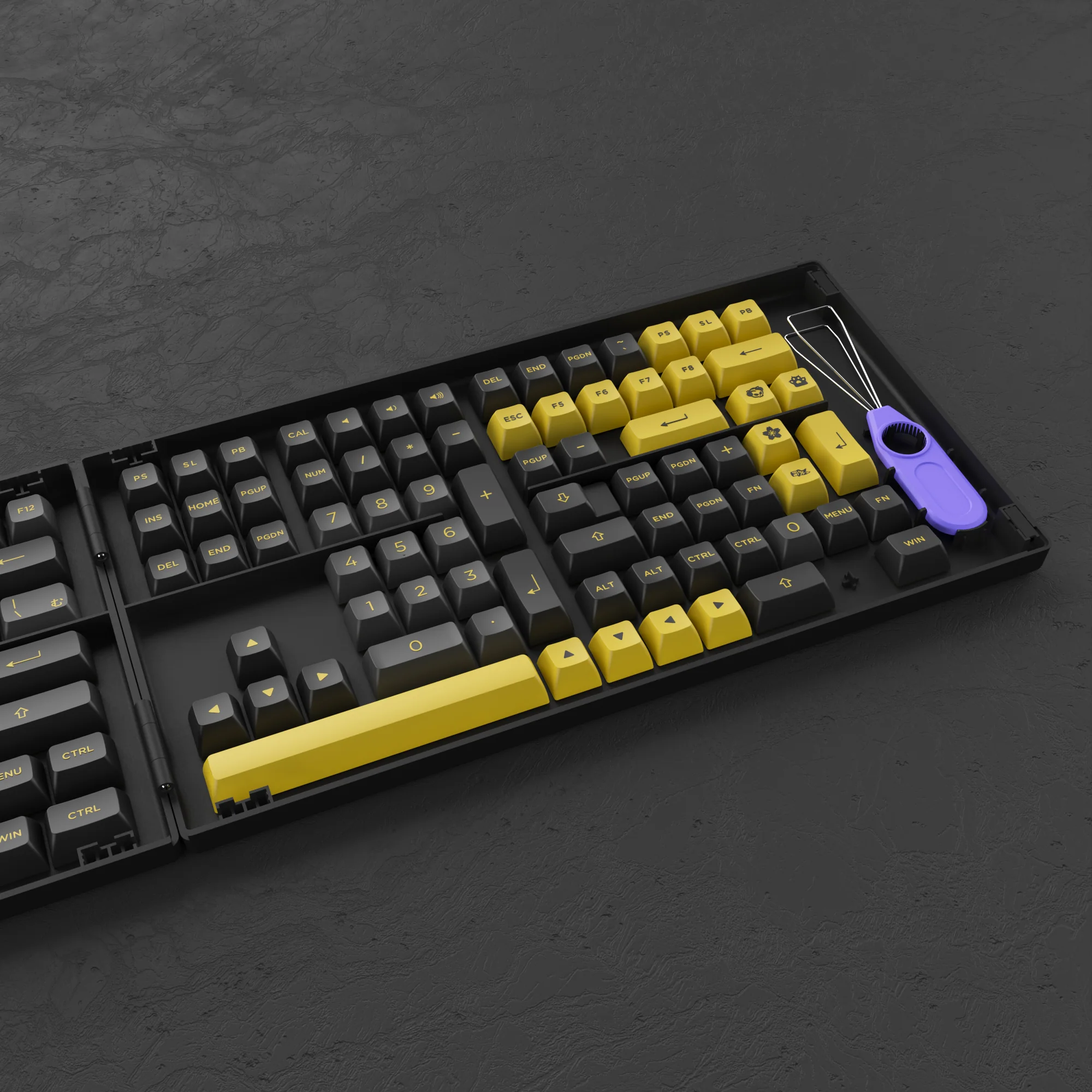 Black & Gold Keycap-Set Hiragana Version(158-Key) - Image 6