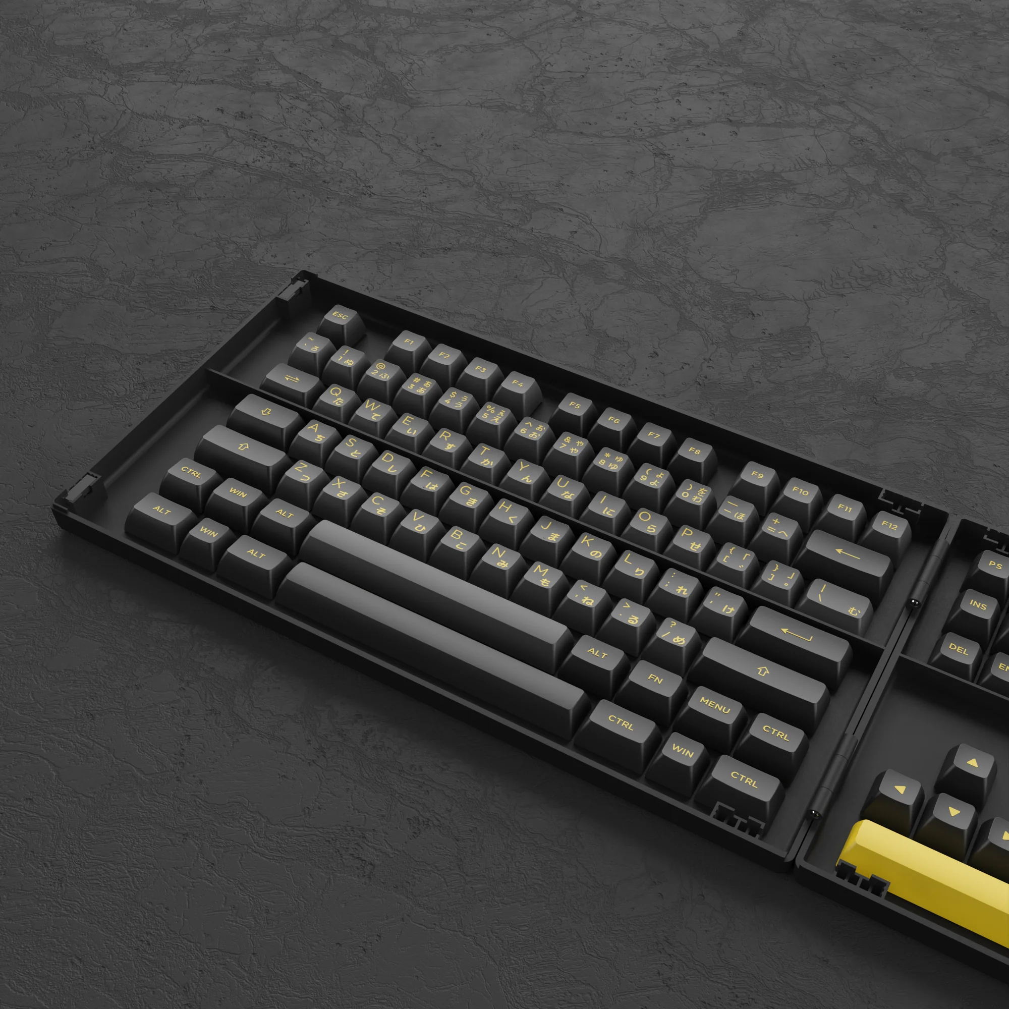 Black & Gold Keycap-Set Hiragana Version(158-Key) - Image 7