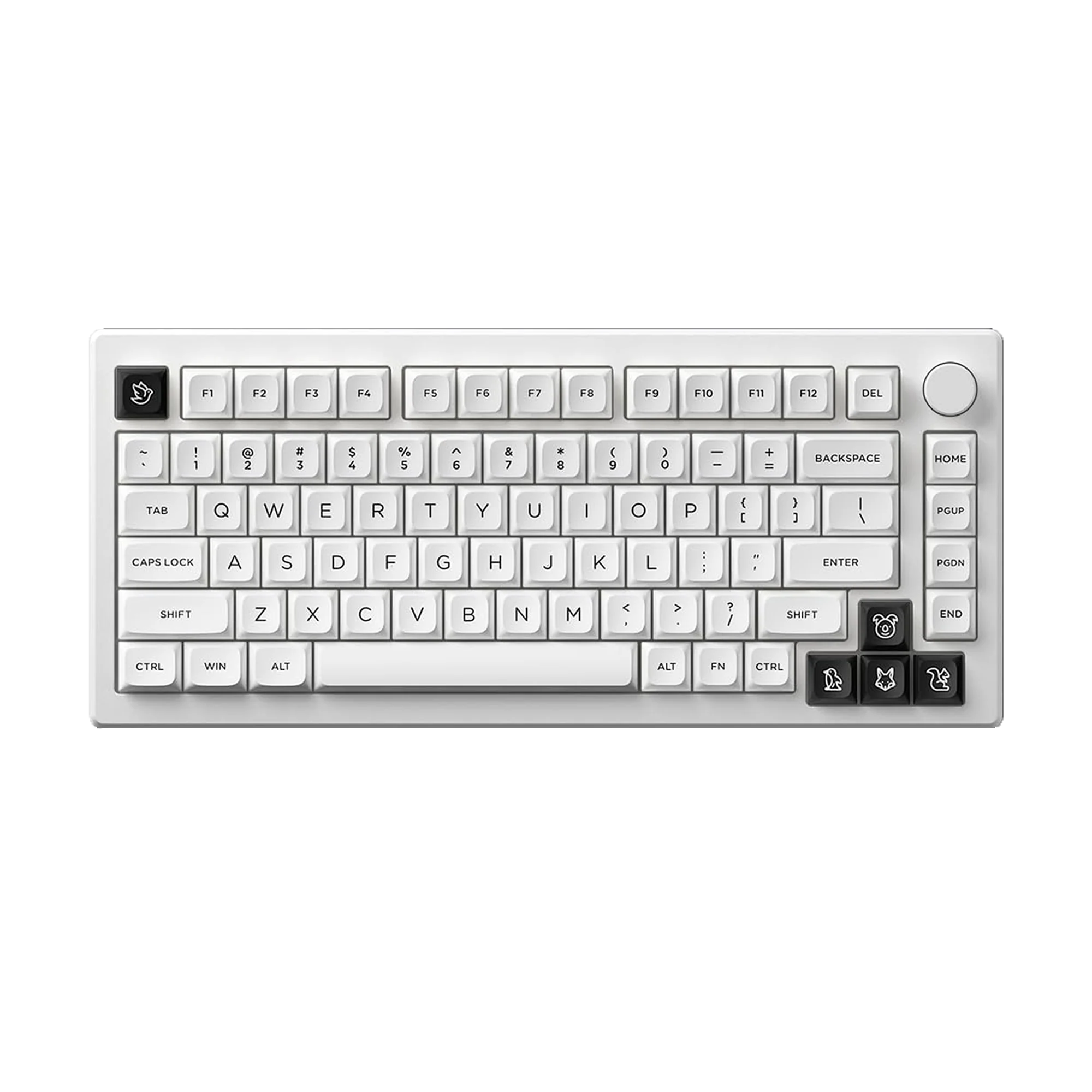 Black on White MDA Keycap Set (227-key) - Image 2