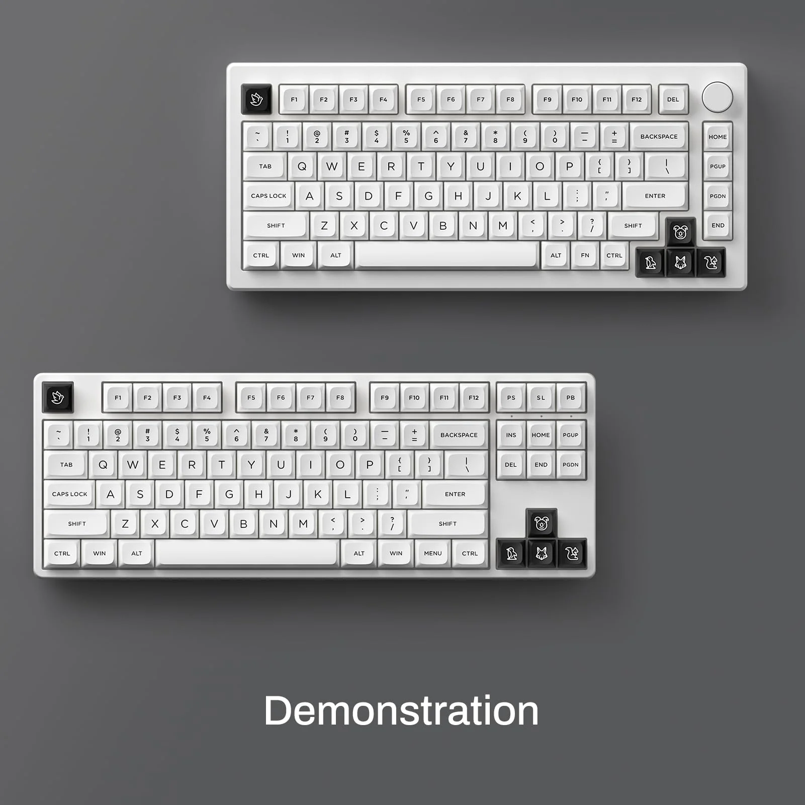 Black on White MDA Keycap Set (227-key) - Image 4