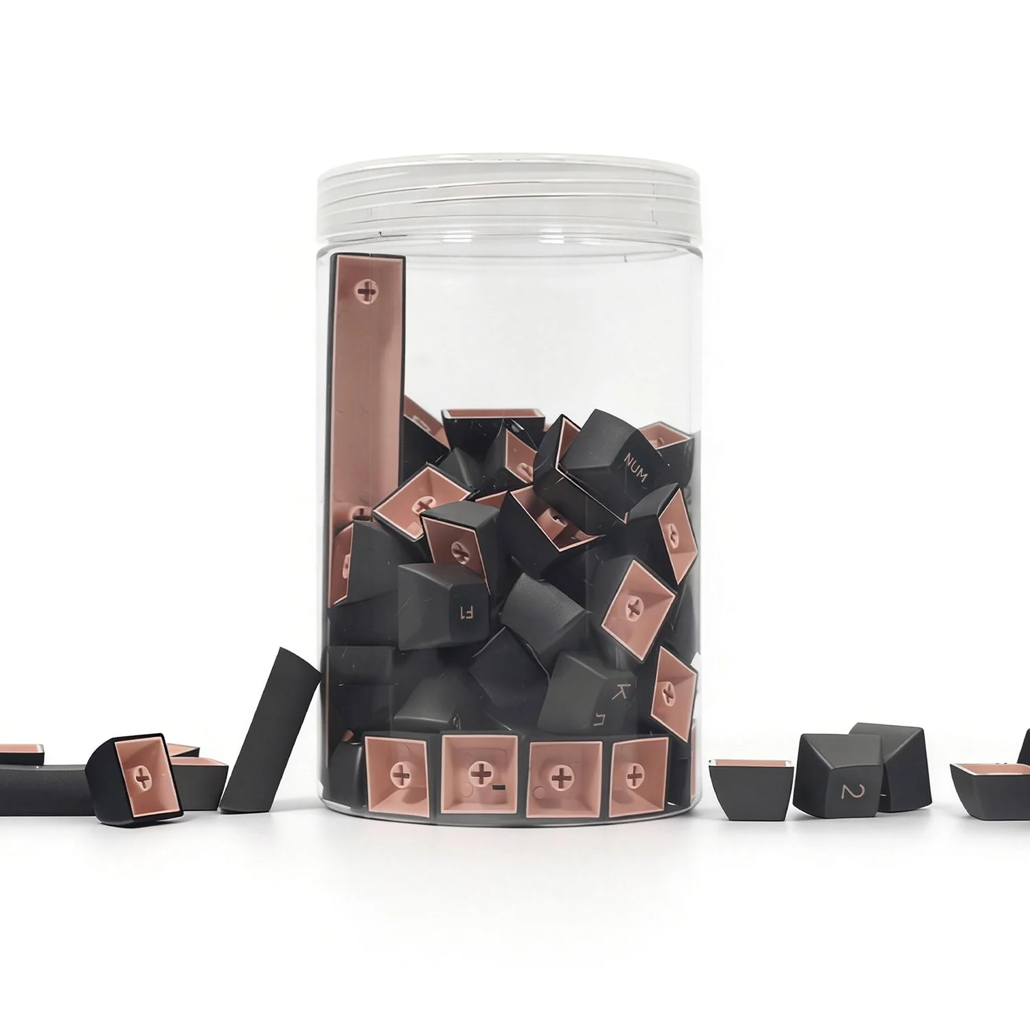 Black & Pink Cyrillic Keycap Set (110-key) - Image 5