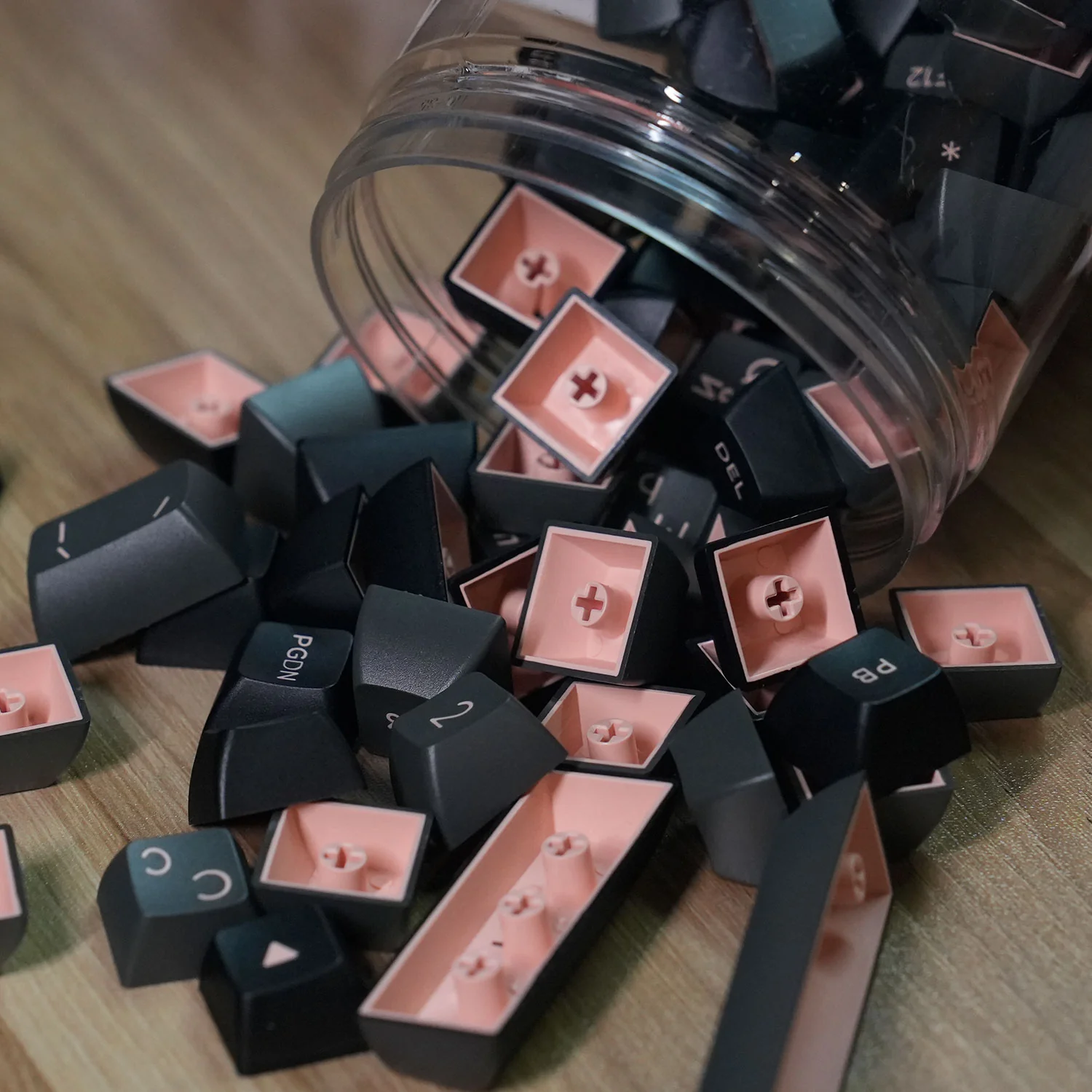 Black & Pink Cyrillic Keycap Set (110-key) - Image 7