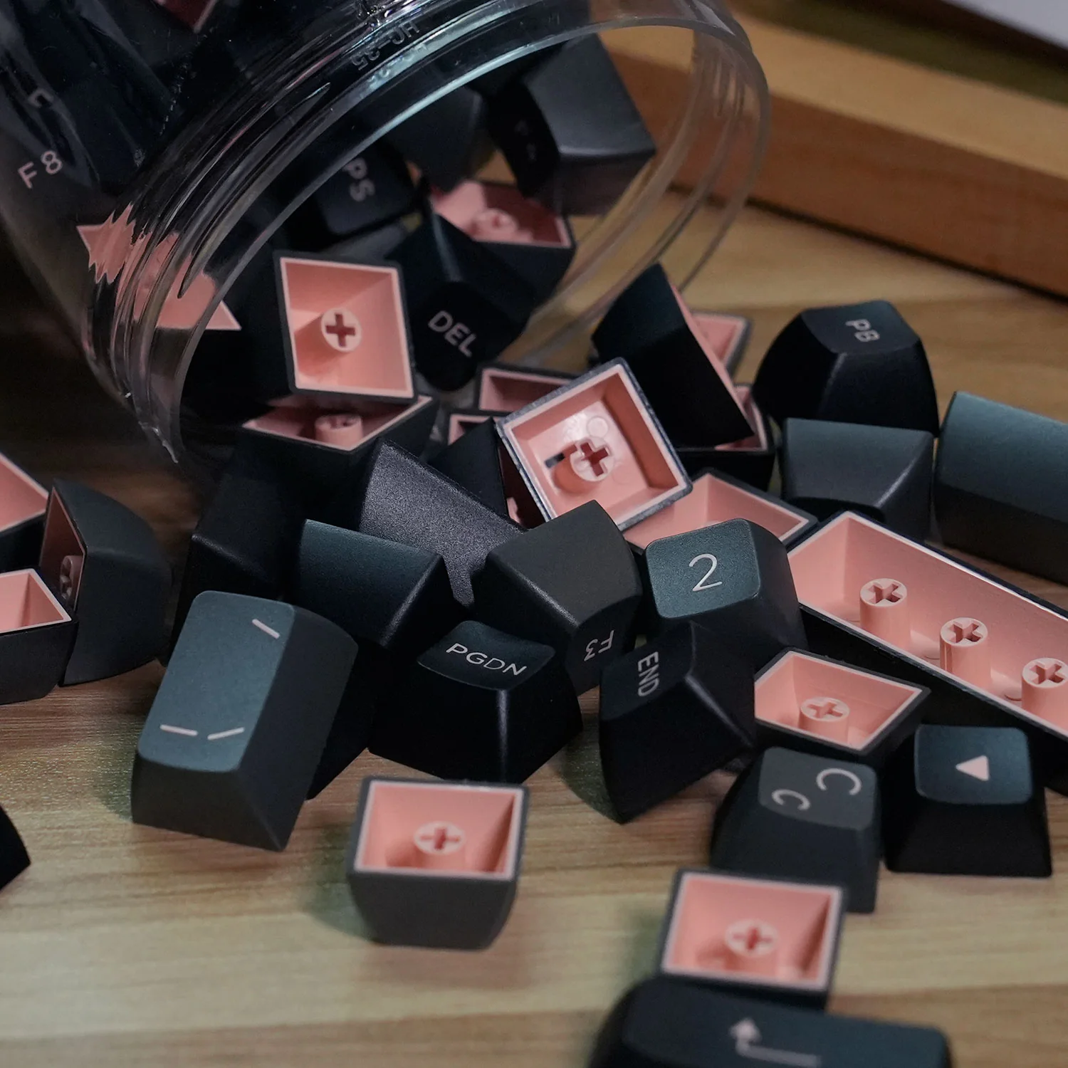 Black & Pink Cyrillic Keycap Set (110-key) - Image 9