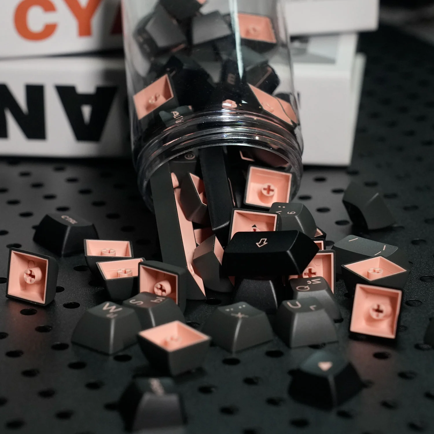 Black & Pink Cyrillic Keycap Set (68-key) - Image 8