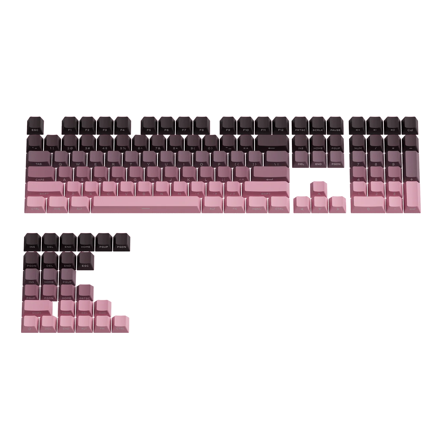 Black & Pink Gradient Keycap Set (135-Key) - Image 6