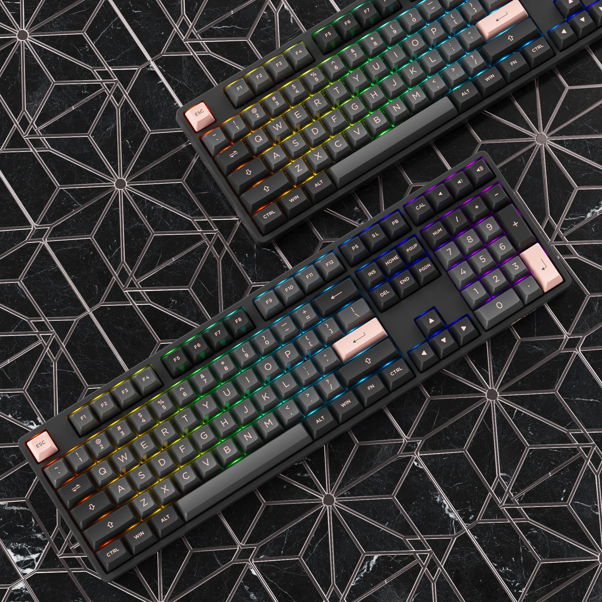 Black & Pink Keycap-Set (158-Key) - Image 3
