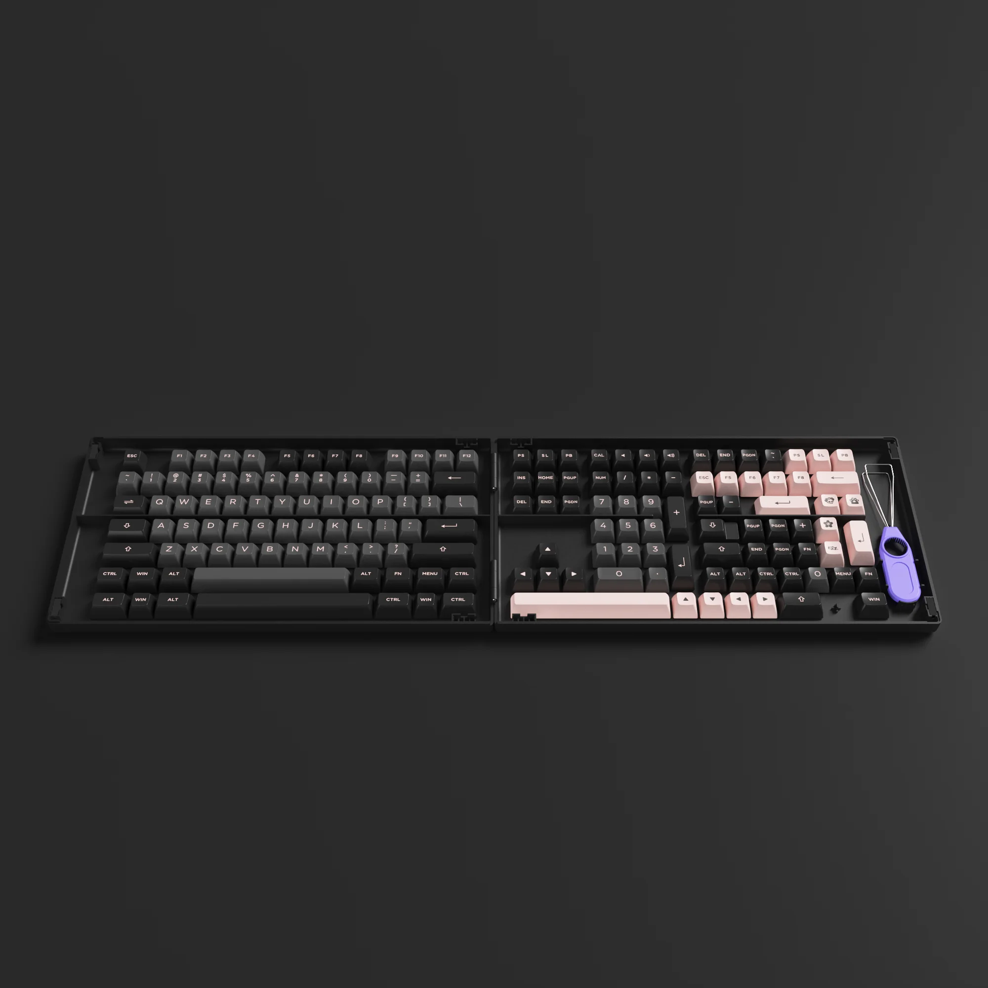 Black & Pink Keycap-Set (158-Key) - Image 5