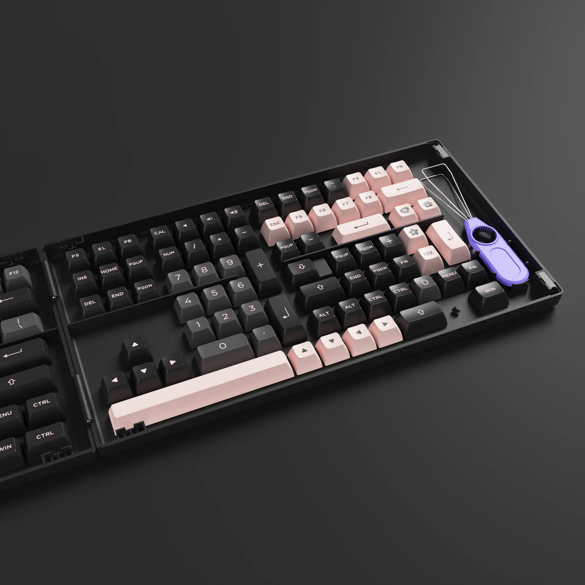 Black & Pink Keycap-Set (158-Key) - Image 7