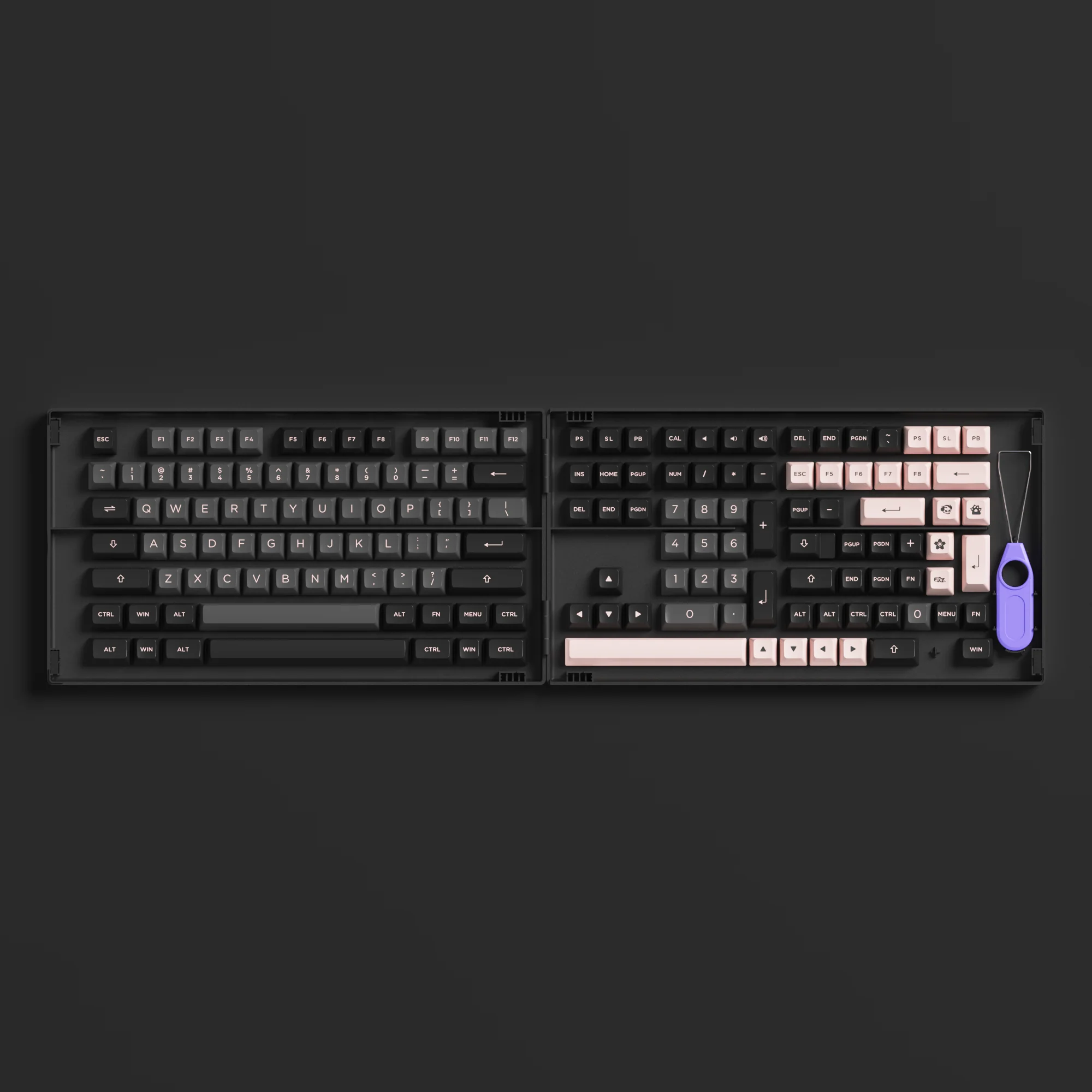 Black & Pink Keycap-Set (158-Key) - Image 9