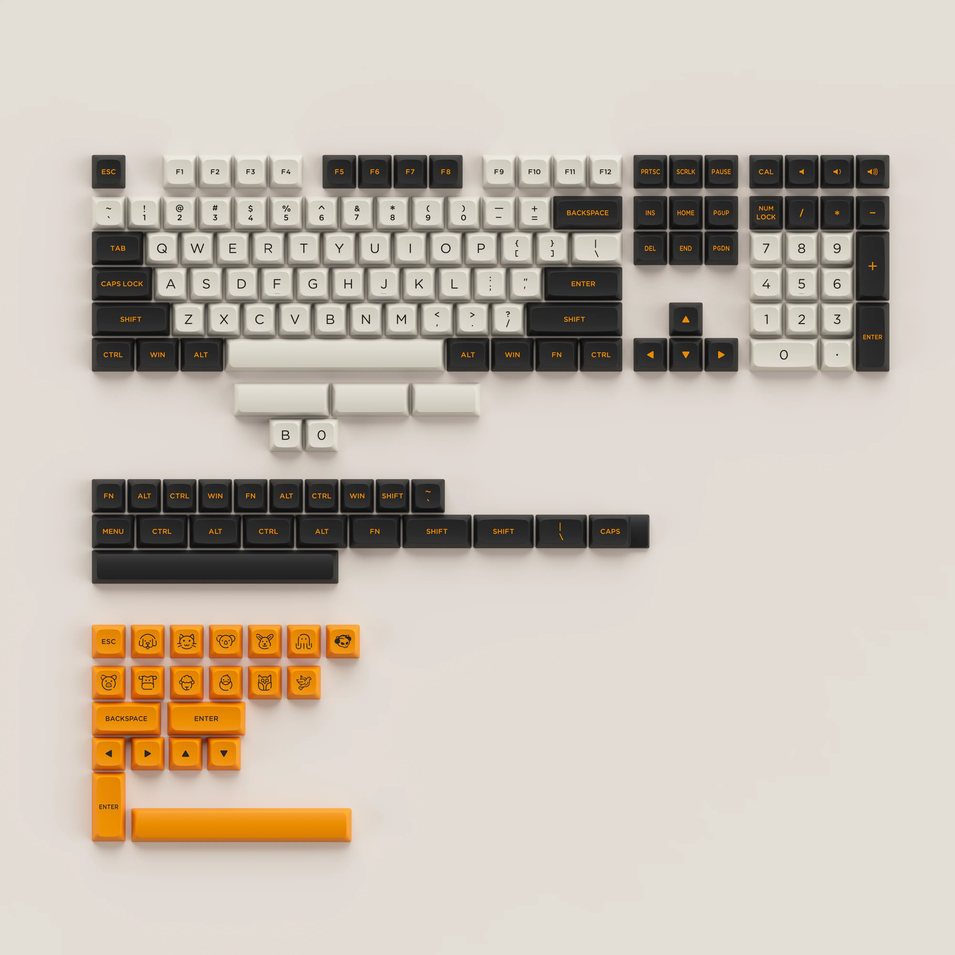 Black & Pink Keycap Set ASA Low(155-key) - Image 10