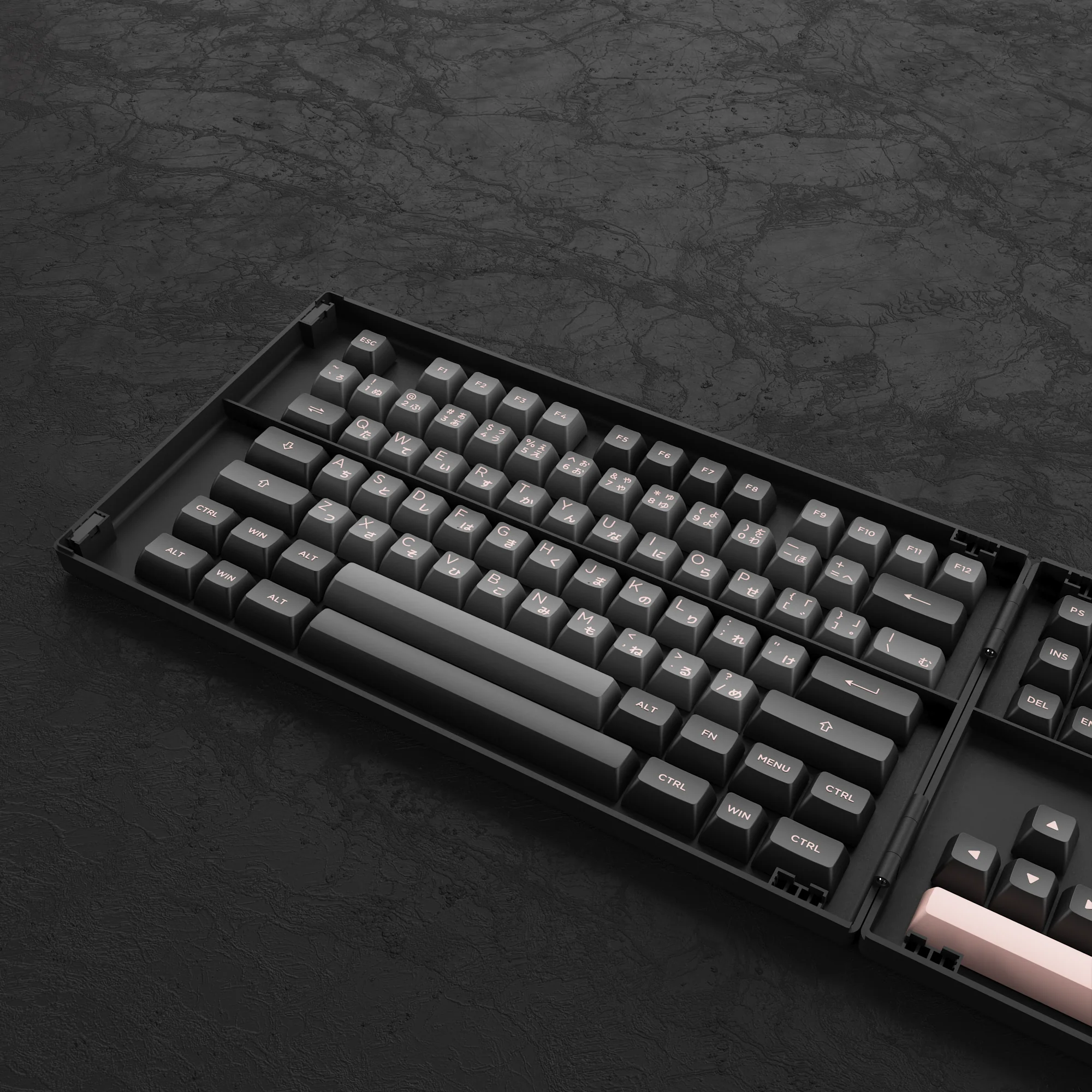 Black & Pink Keycap Set Hiragana Version (158-Key) - Image 8