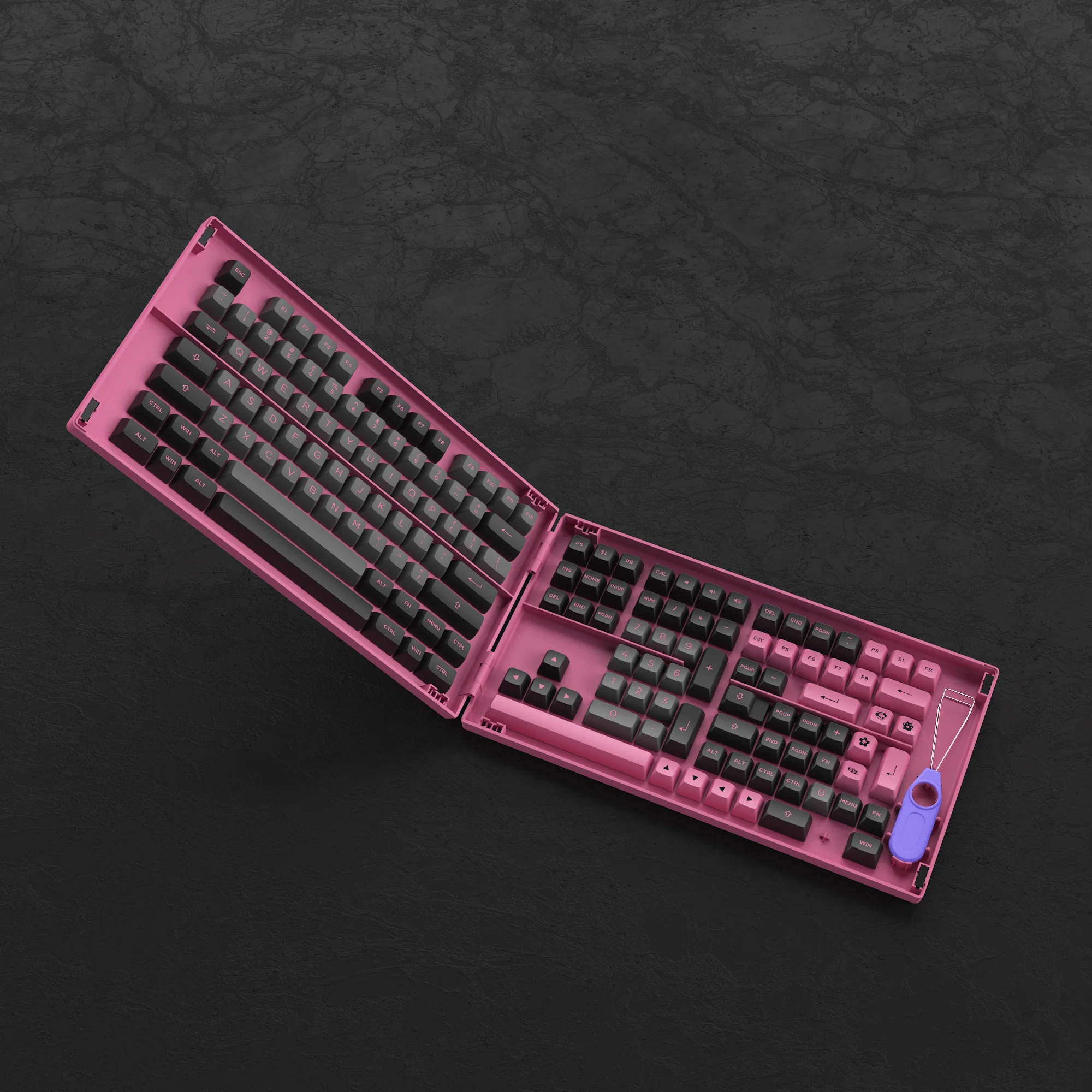 Black & Rose Keycap Set(197-Key) - Image 4