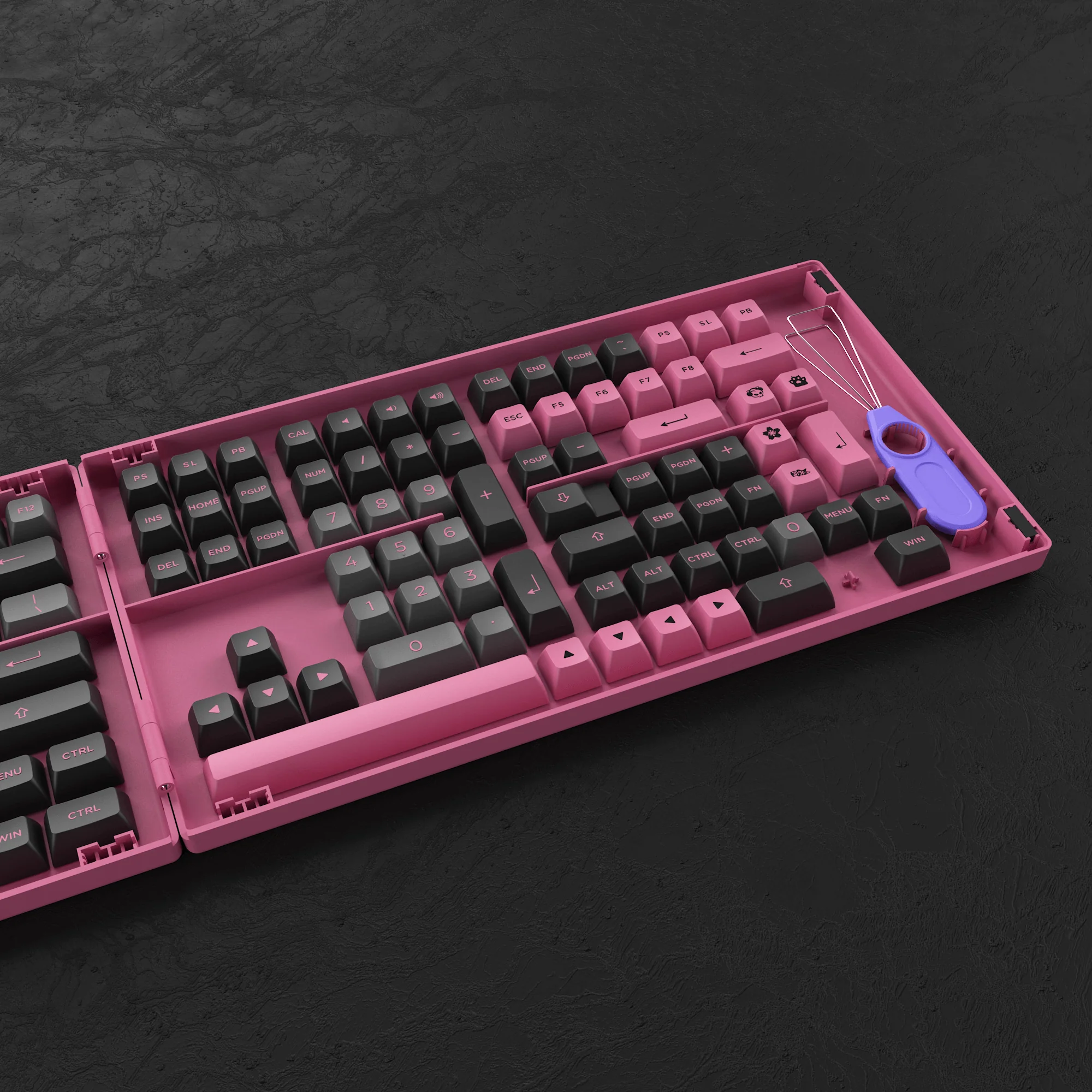Black & Rose Keycap Set(197-Key) - Image 5