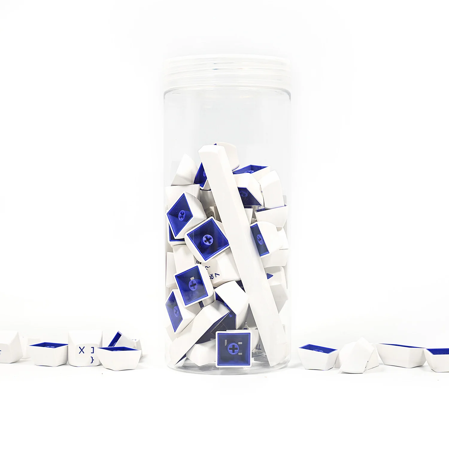 Blue on White Cyrillic Keycap Set (68-key) - Image 5
