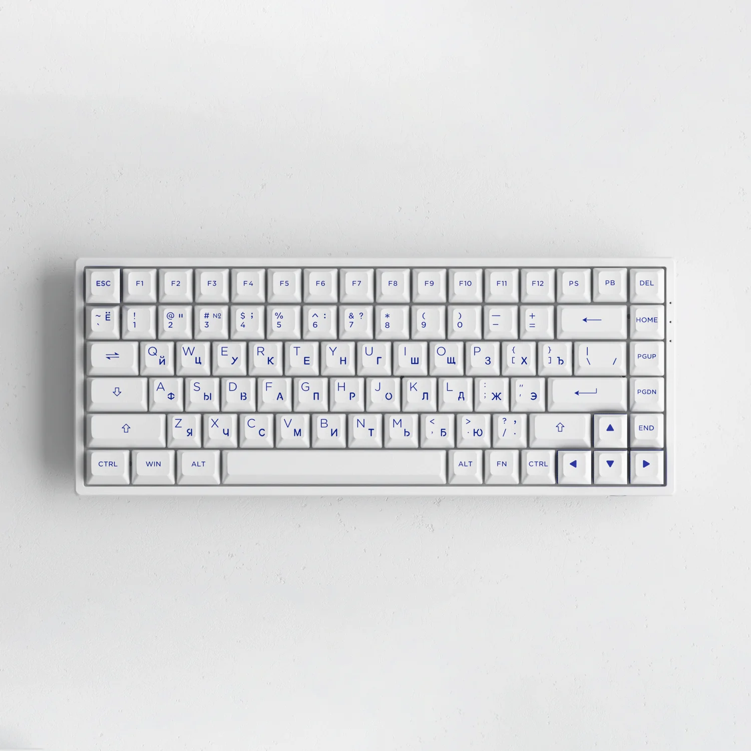 Blue on White Cyrillic Keycap Set (84-key) - Image 6