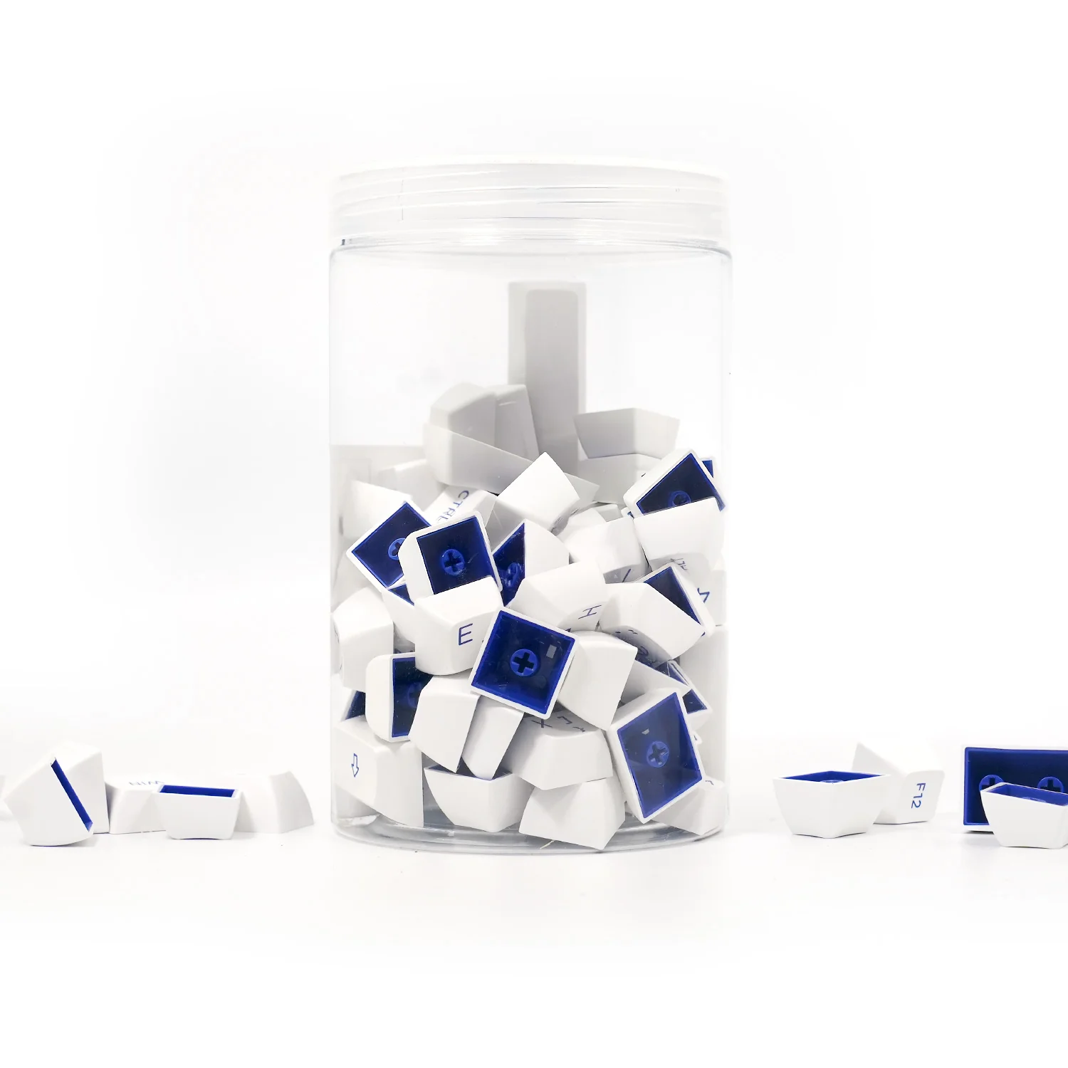 Blue on White Cyrillic Keycap Set (97-key) - Image 4