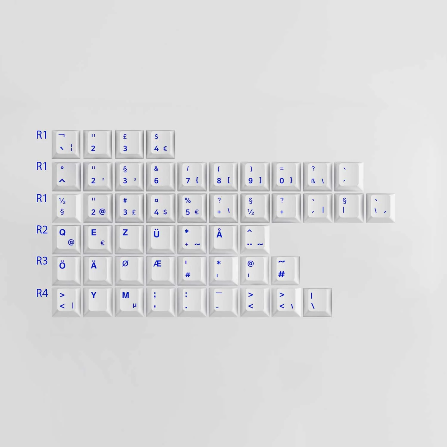 Blue on White ISO Spare Keycap(49-key) - Image 9
