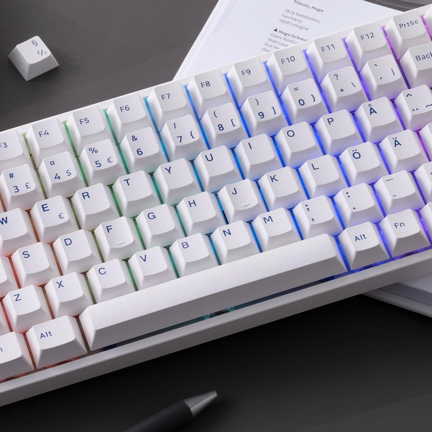 Blue on White ISO Nordic Keycap Set (91-key) - Image 10