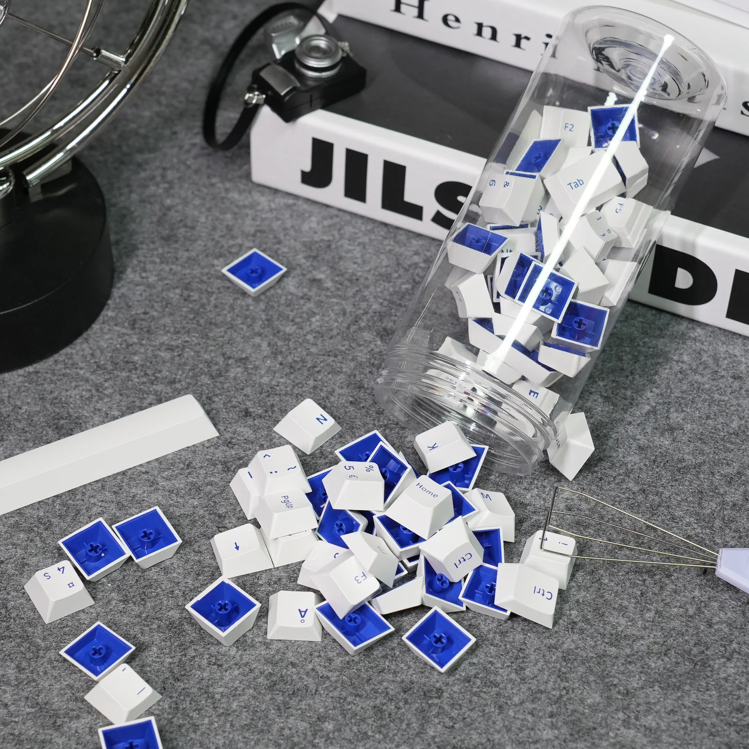 Blue on White ISO Nordic Keycap Set (91-key) - Image 5