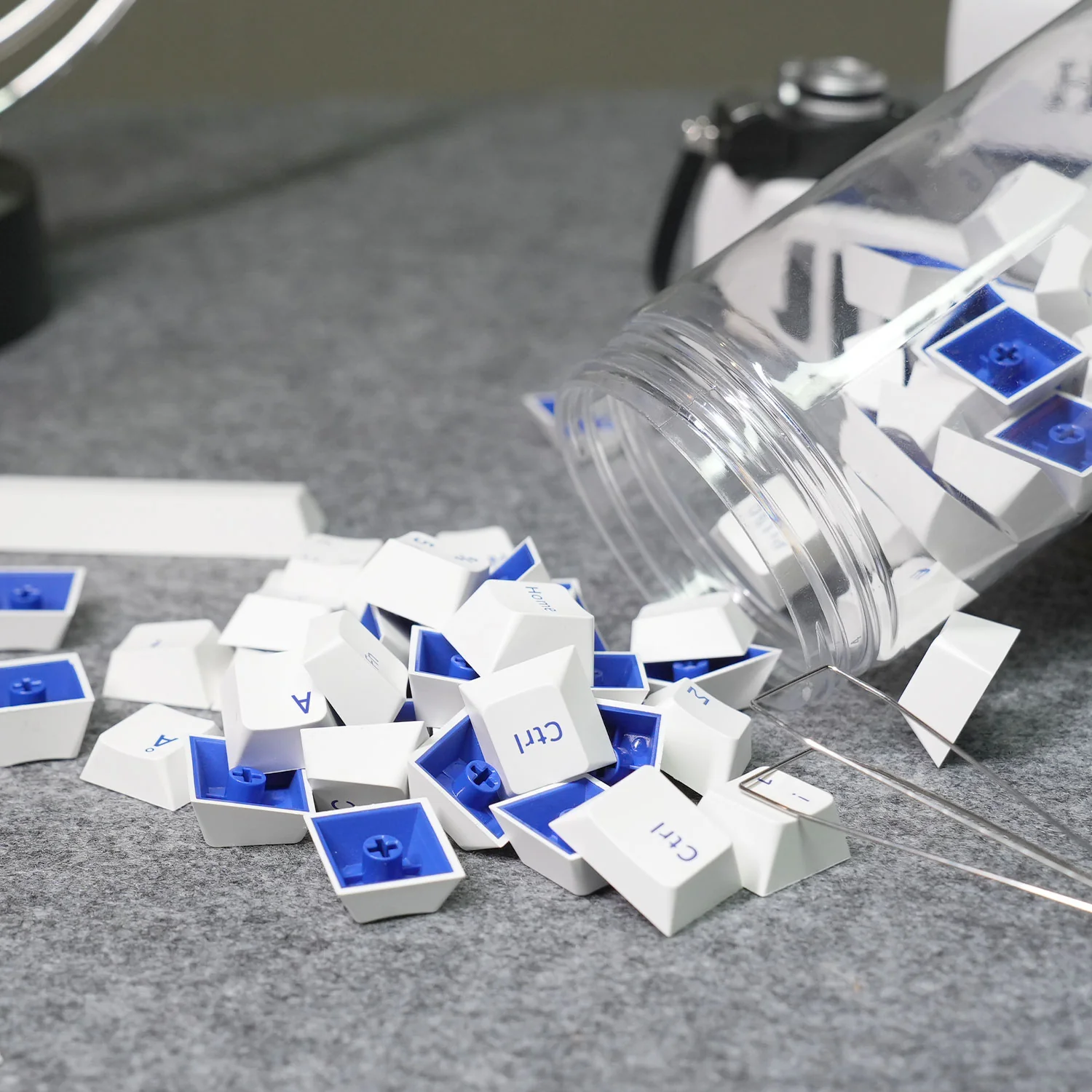 Blue on White ISO Nordic Keycap Set (96-key) - Image 3