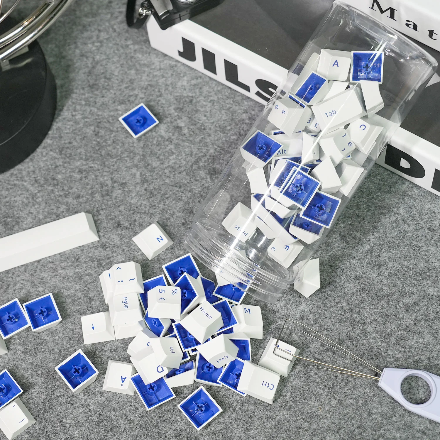 Blue on White ISO Nordic Keycap Set (96-key) - Image 4