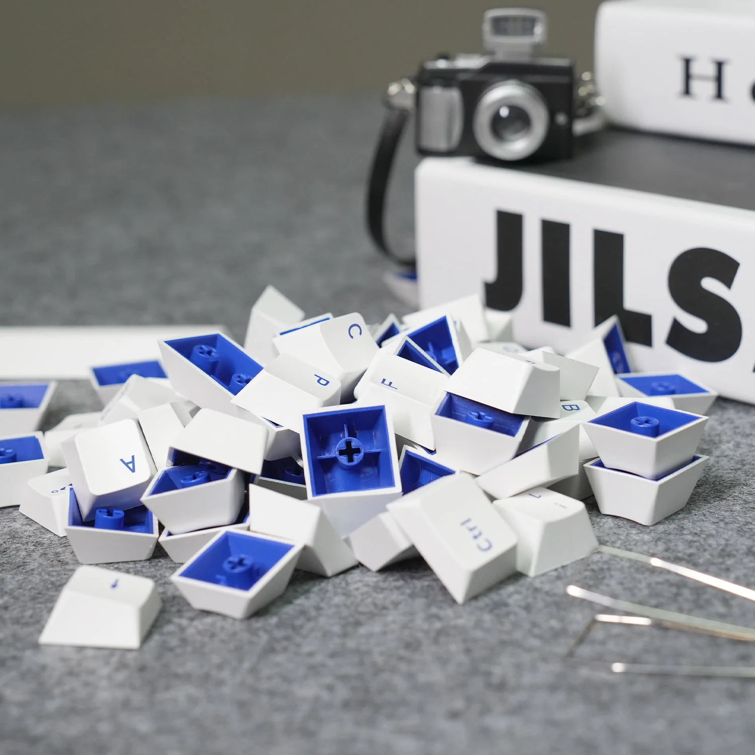Blue on White ISO Nordic Keycap Set (96-key) - Image 6