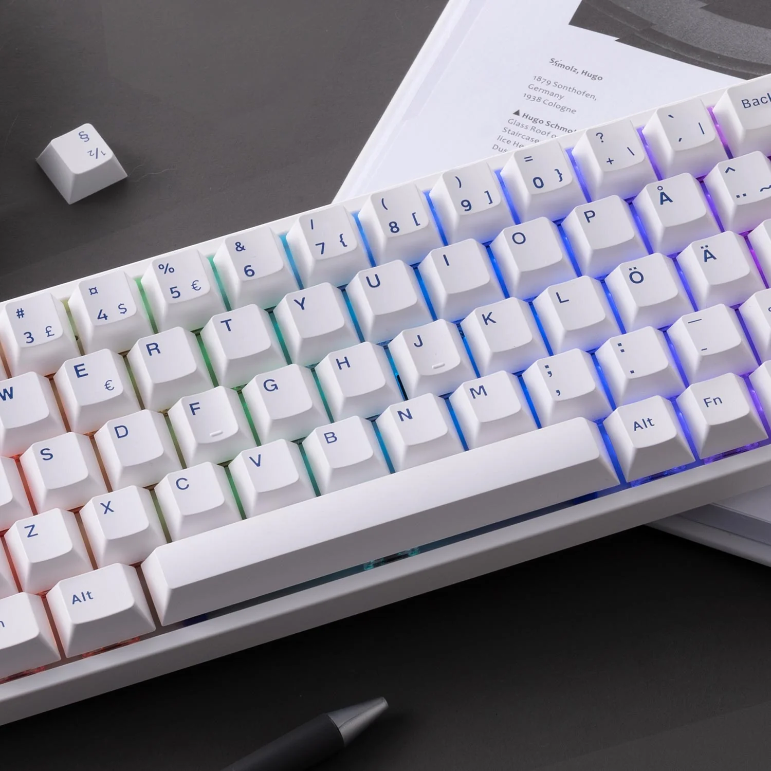 Blue on White ISO Nordic Keycap Set (96-key) - Image 9