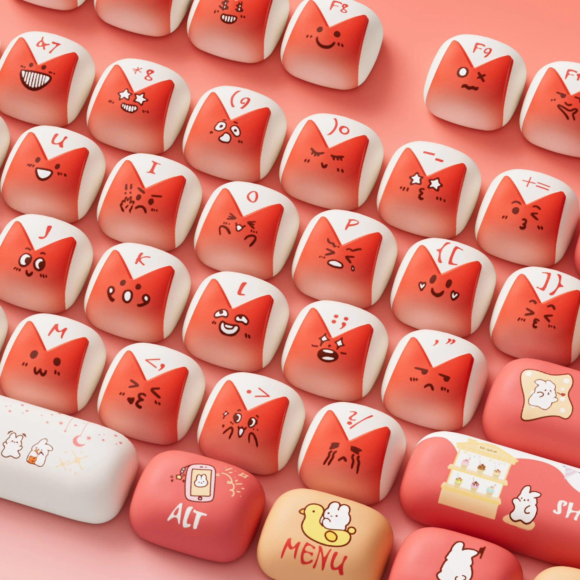 Bunny Apple Keycap Set (137-key) - Image 3