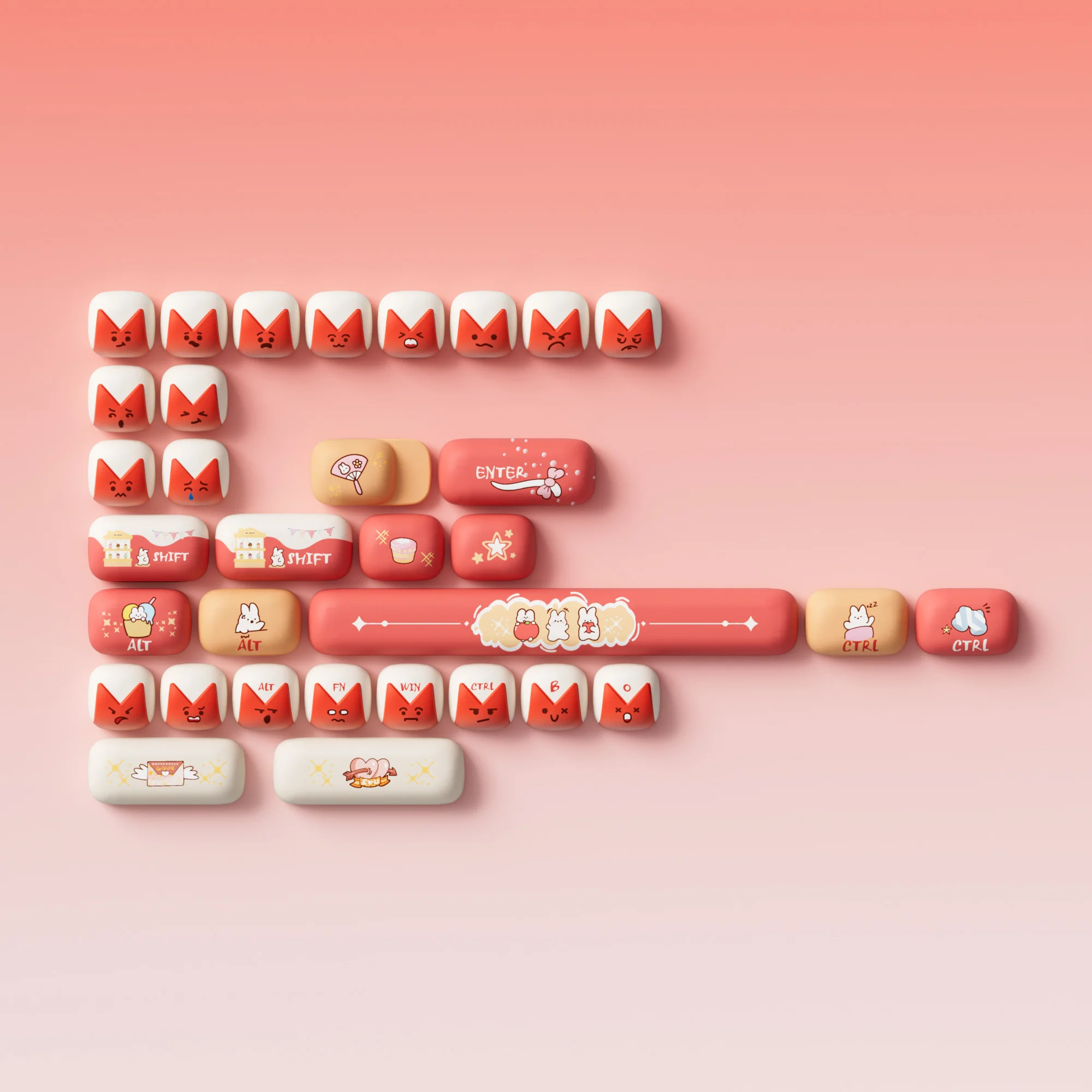 Bunny Apple Keycap Set (137-key) - Image 9