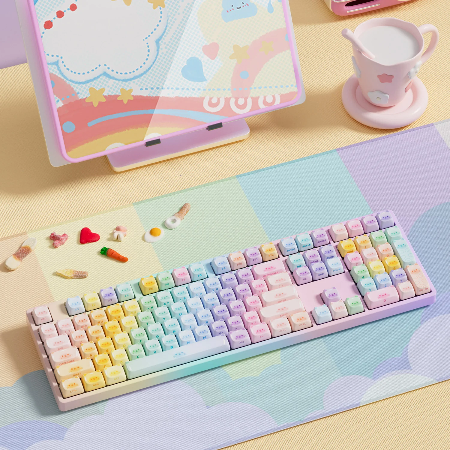 Colorful Cats Keycap Set (142-key) - Image 3