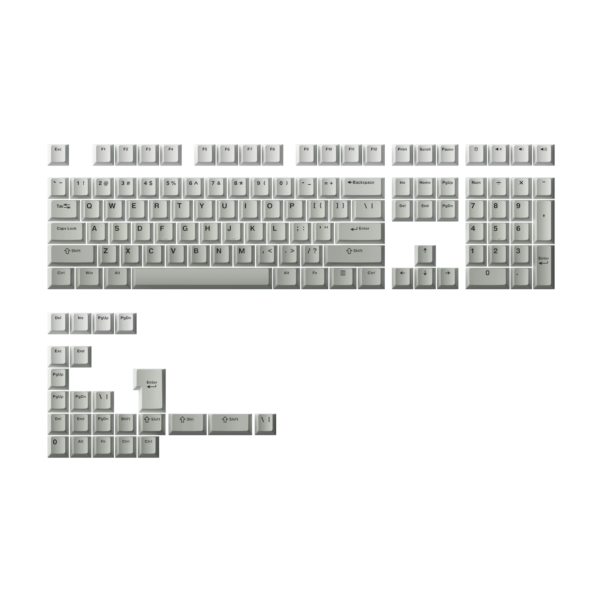 Cool Gray Keycap Set(132-key)