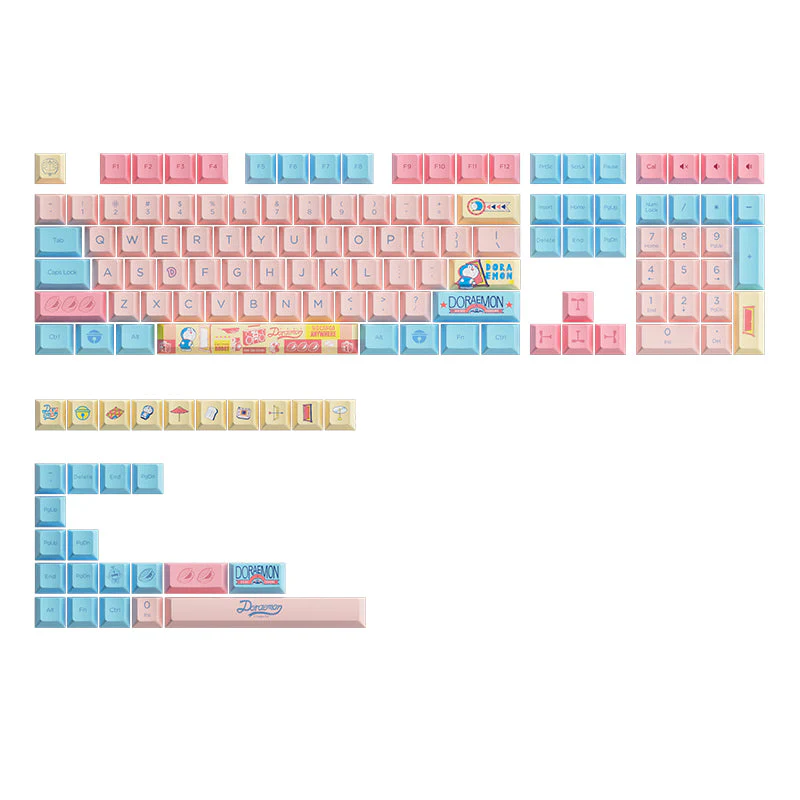 Doraemon Macaron Keycap Set(136-key) - Image 3