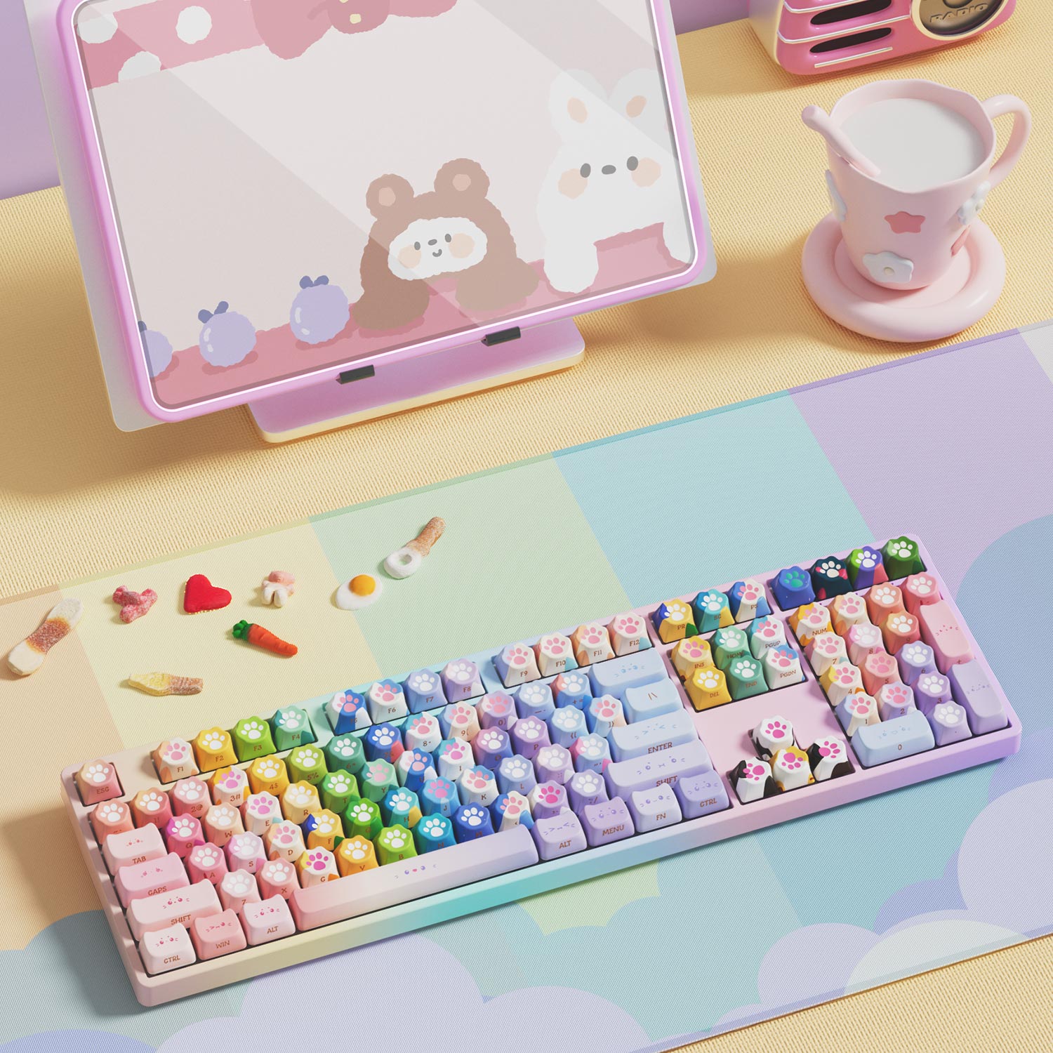 Kitty Paws Keycap Set (142-key) - Image 2