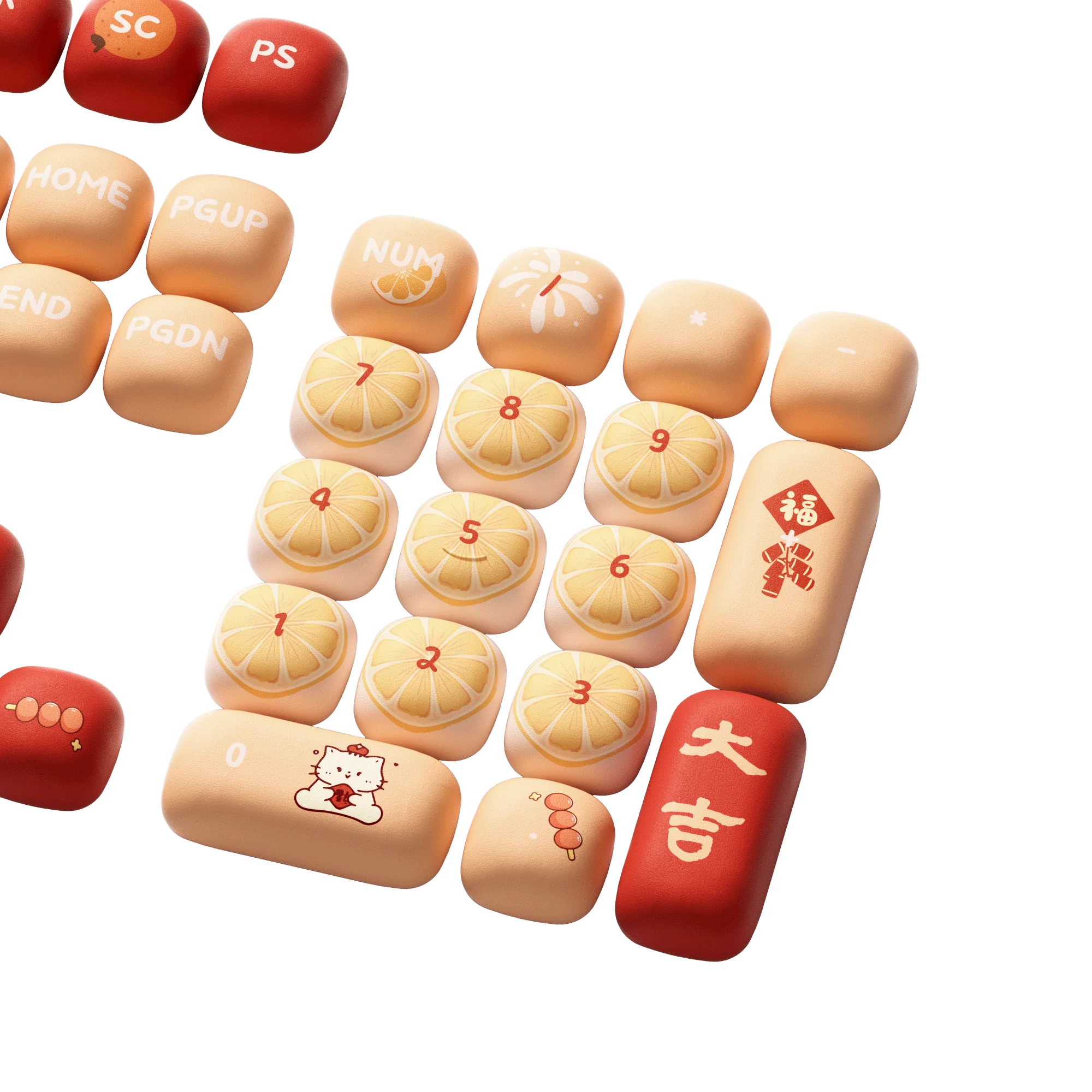 Lucky Tangerine Keycap Set (137-key) - Image 10