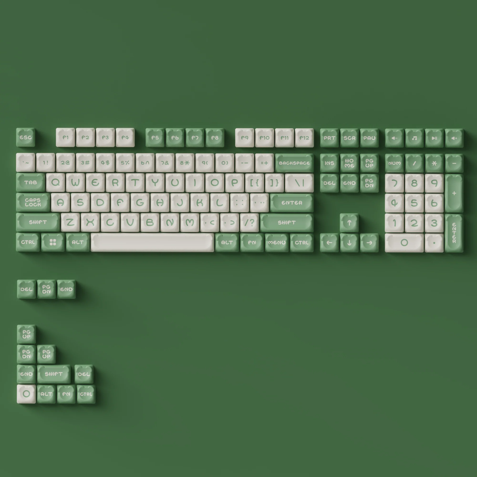 Matcha Bear Keycap Set (122-Key) - Image 4
