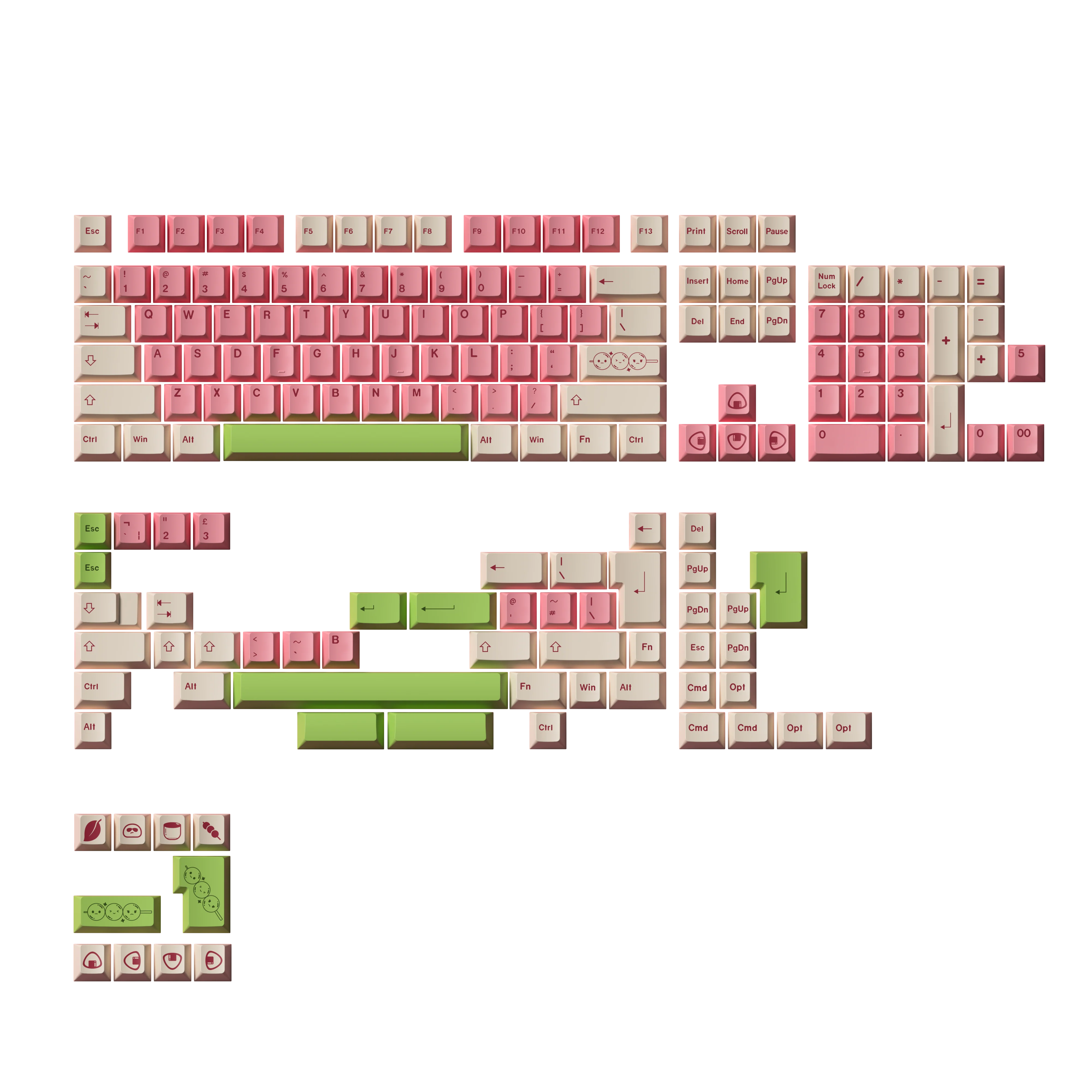 Mochi & Dango Keycap Set (170-key)