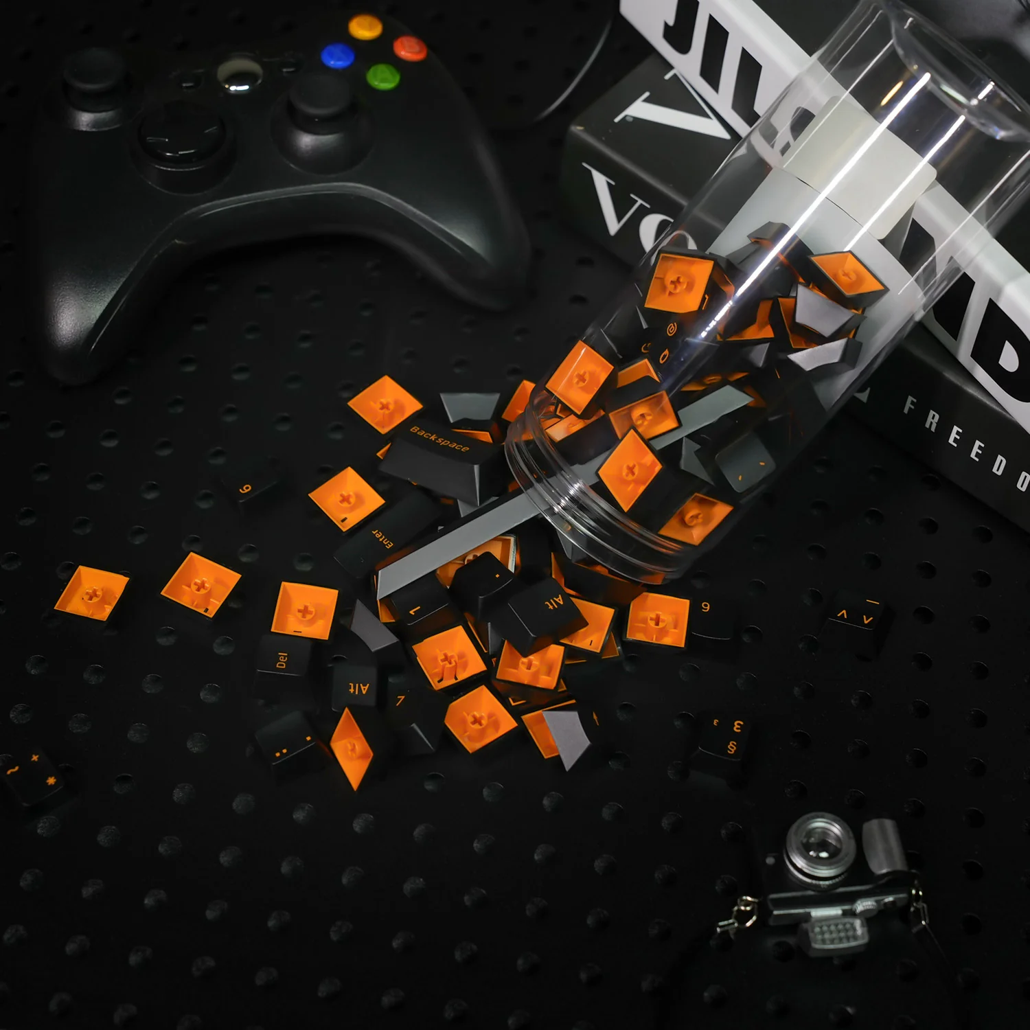 Orange on Black ISO DE Keycap Set (119-key) - Image 7