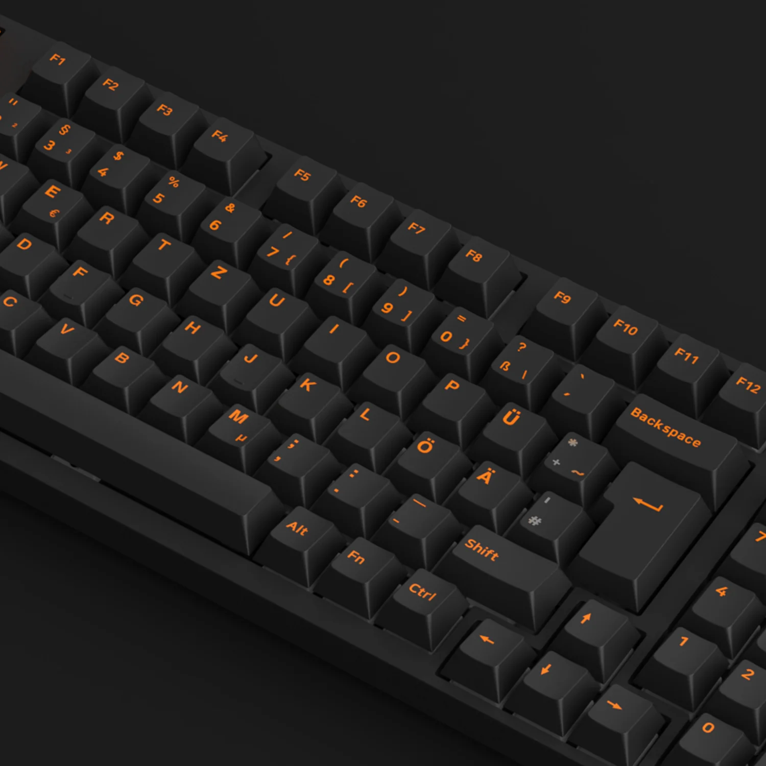 Orange on Black ISO DE Keycap Set (119-key) - Image 8