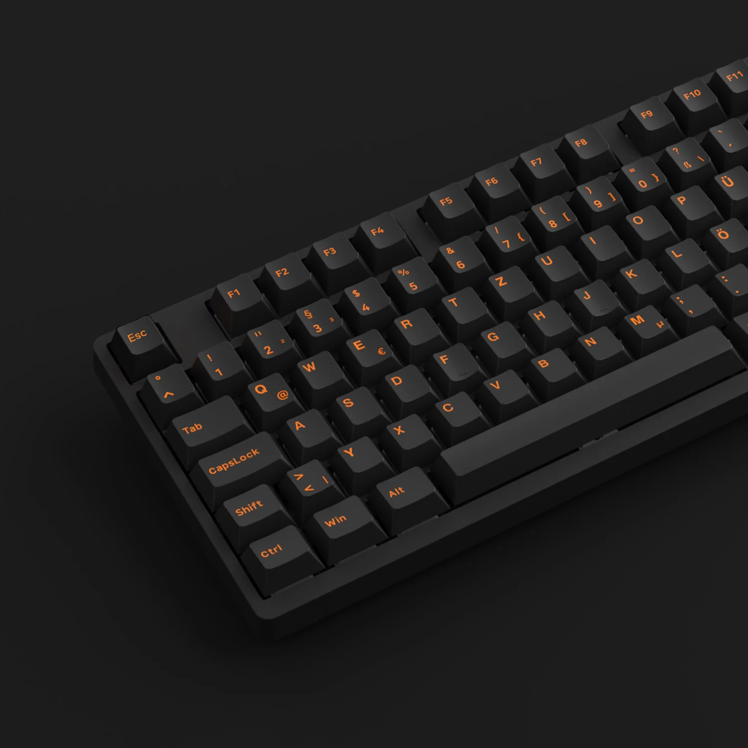 Orange on Black ISO DE Keycap Set (119-key) - Image 9