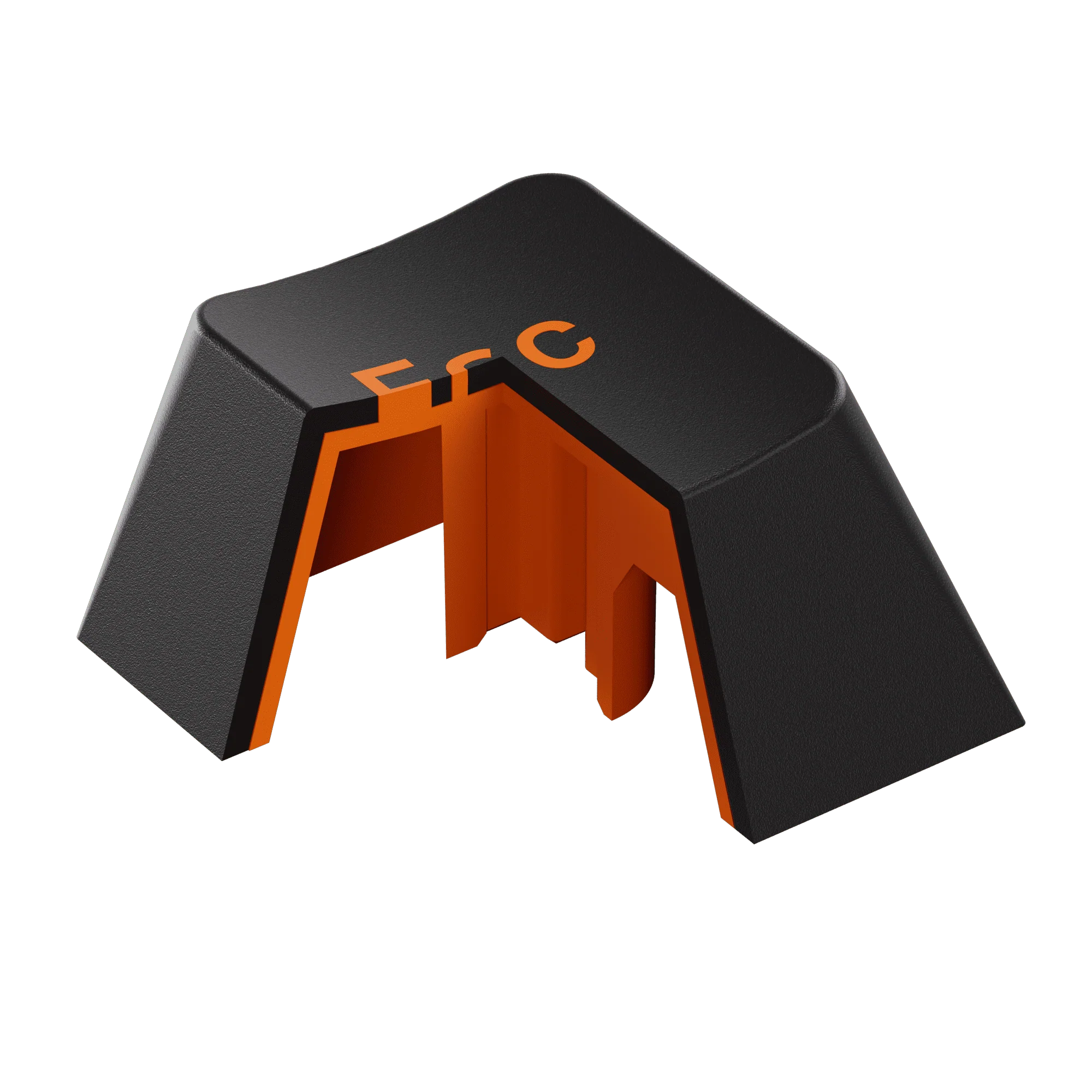 Orange on Black ISO-DE/UK/Nordic Keycap Set (210-key) - Image 14