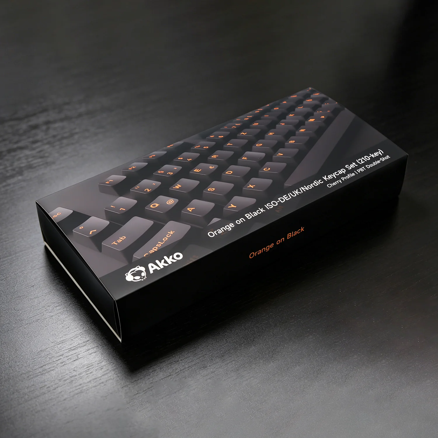 Orange on Black ISO-DE/UK/Nordic Keycap Set (210-key) - Image 15
