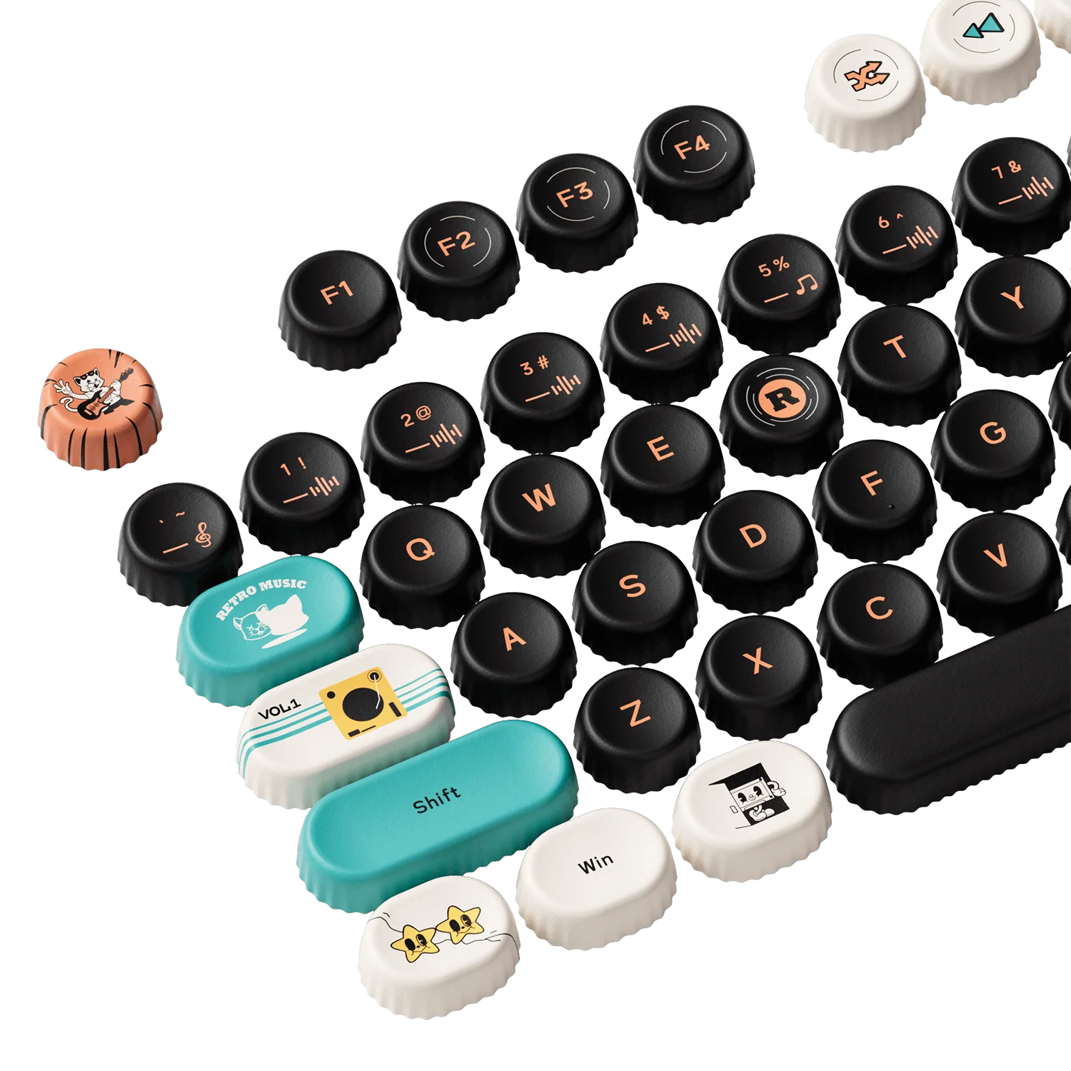 Punk Cat BottleCap Keycaps Set (131-key) - Image 8
