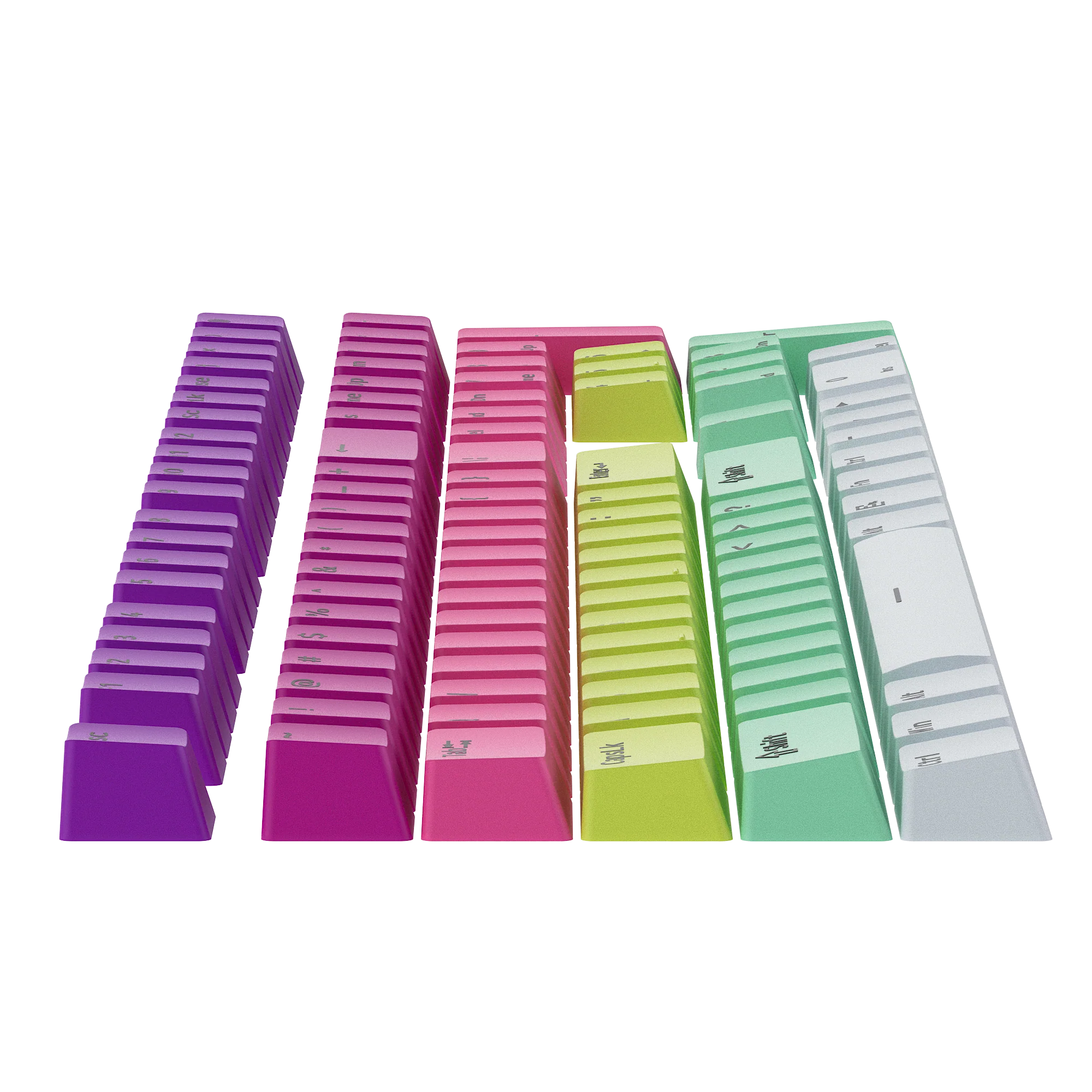 Rainbow Gradient Keycap Set (132-key) - Image 4