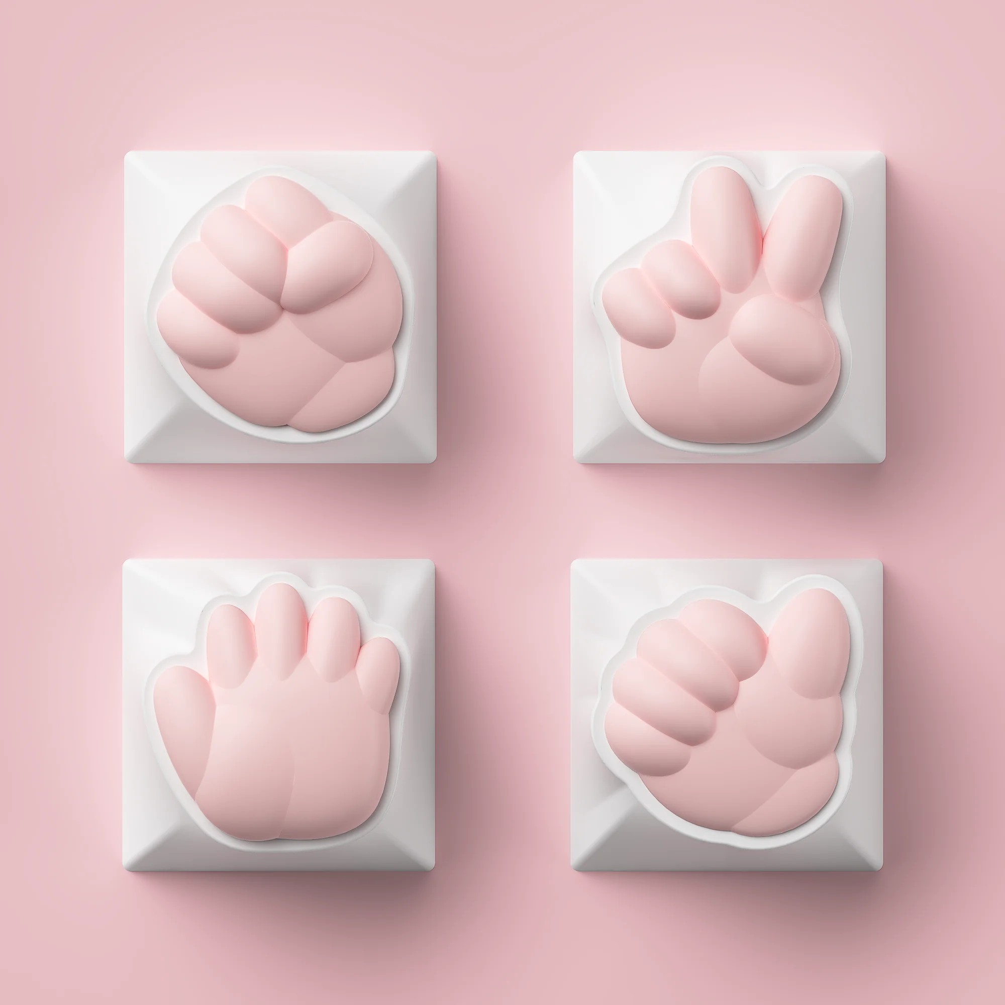 Rock Paper Scissors and Praise Artisan Keycaps - Image 12